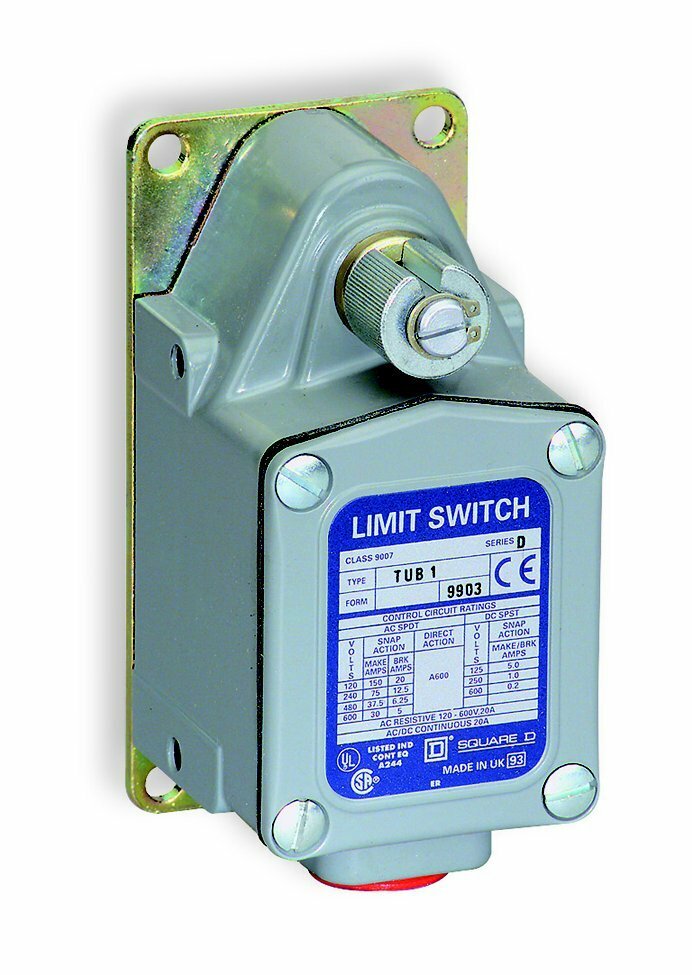 9007TUB12 Severe Duty Limit Switch, 600 VAC, 12 A, Lever Actuator, 1CO SPDT Contact, 1 Poles