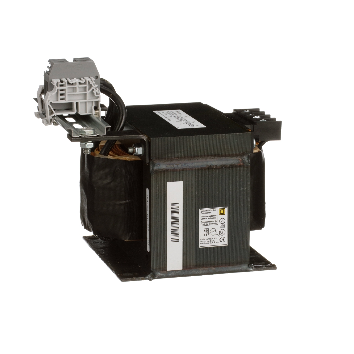 9070T1000D23 Type T Industrial Control Transformer, 120 x 240 V AC Primary, 24 VAC Secondary, 1000 VA Power Rating, 50/60 Hz, 1 Phase