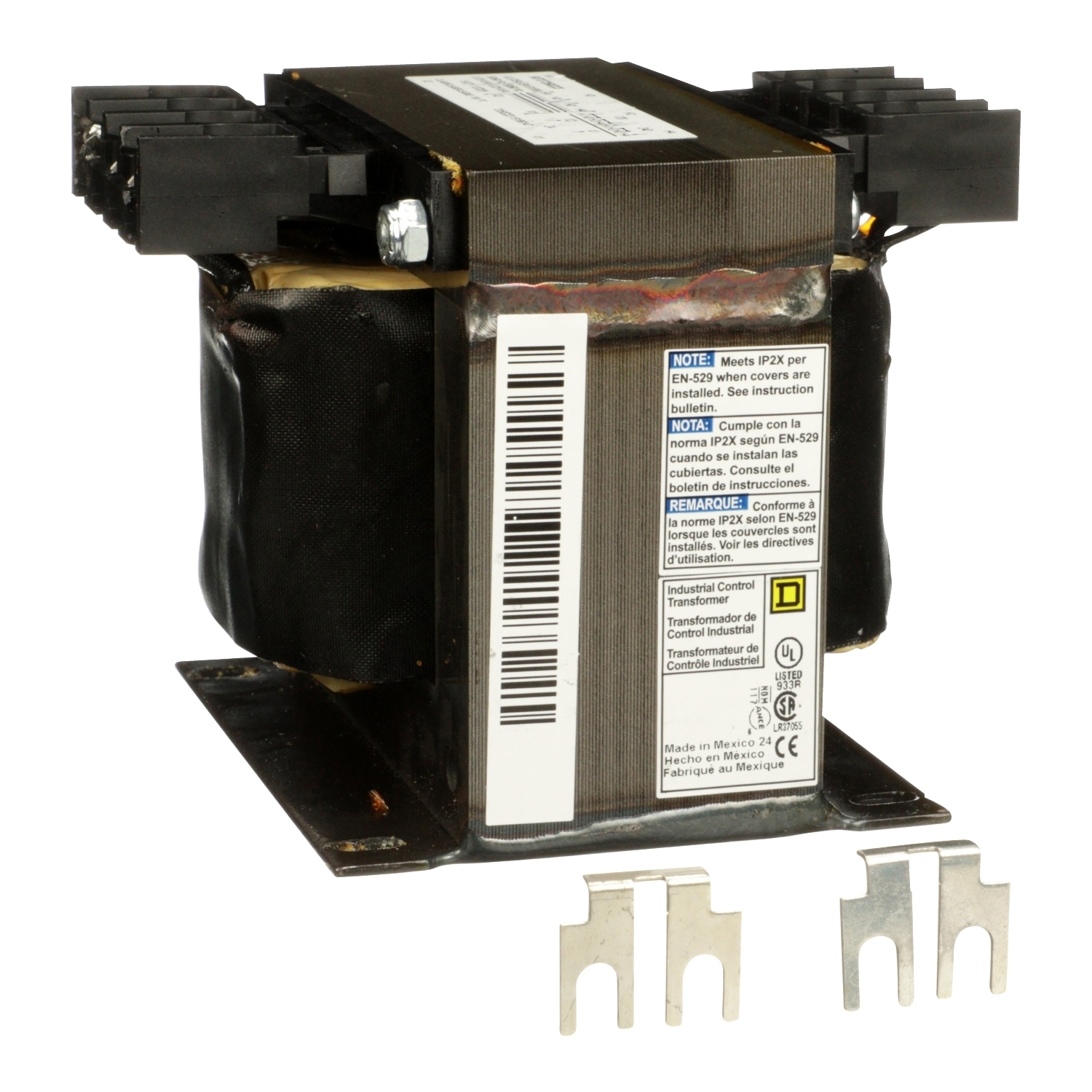9070T350D23 Type T Industrial Control Transformer, 120 x 240/120 x 240 V AC Primary, 24 VAC Secondary, 250/350 VA Power Rating, 50/60 Hz, 1 Phase