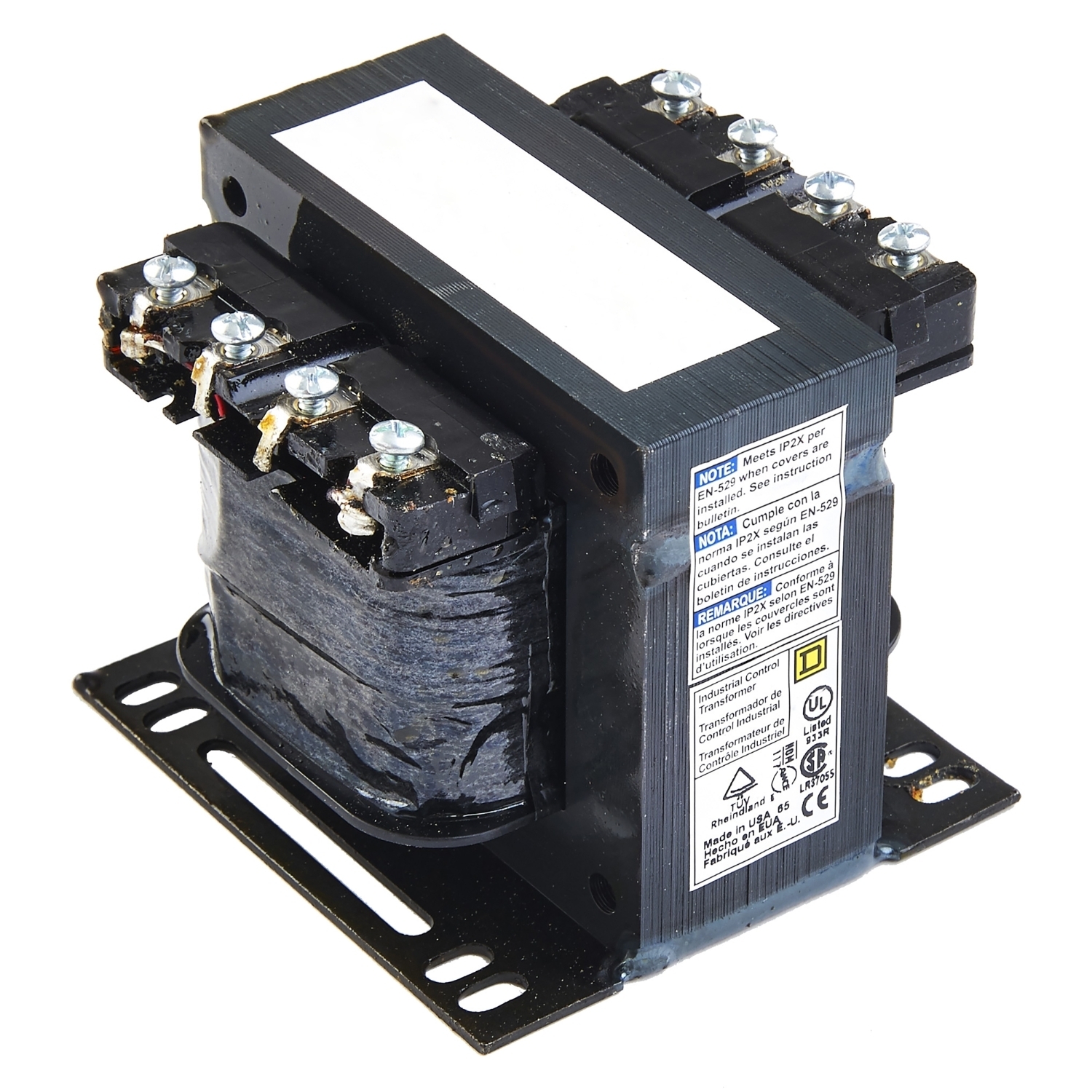 9070T50D12 Type T Industrial Control Transformer, 480 V AC Primary, 240 VAC Secondary, 50 VA Power Rating, 50/60 Hz, 1 Phase
