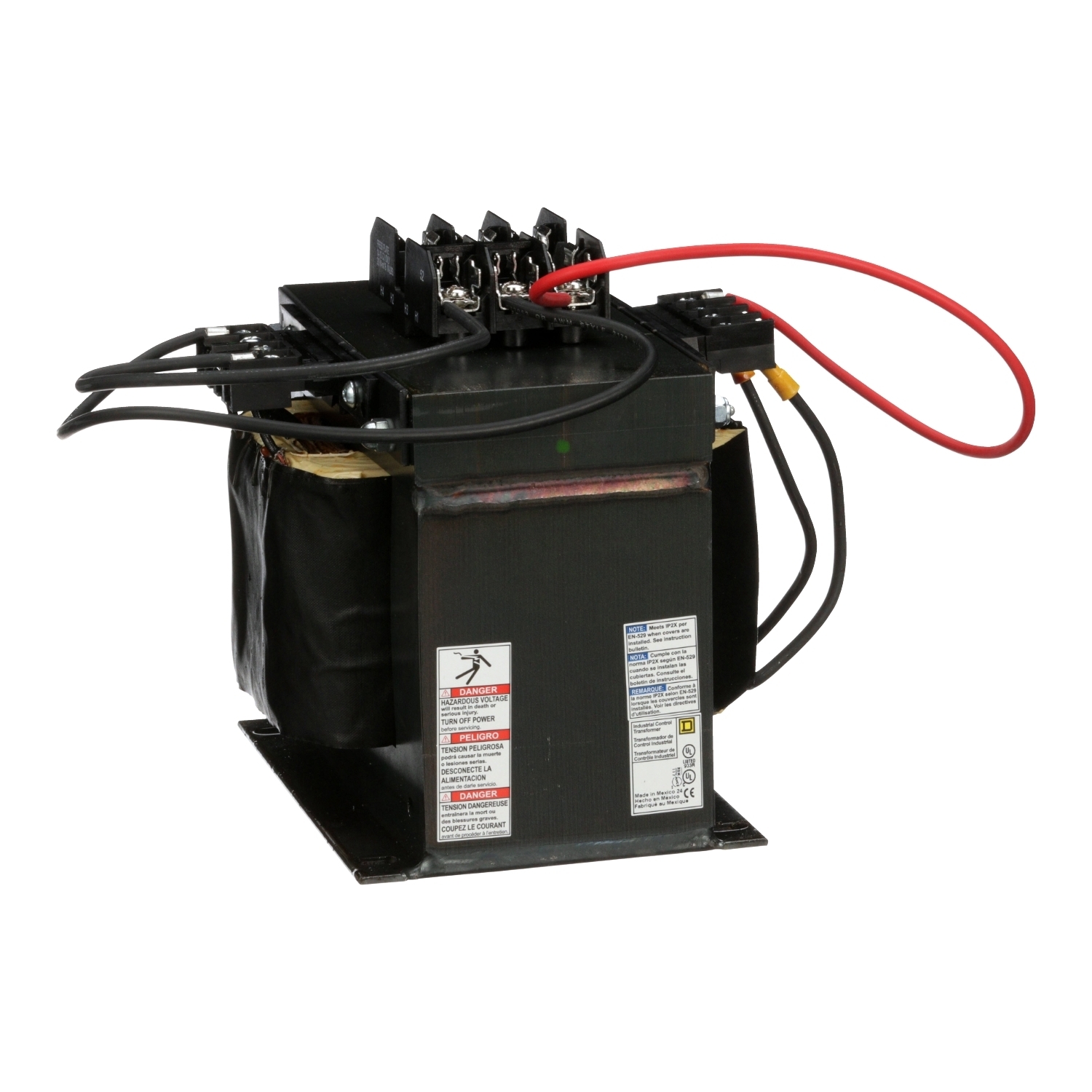 9070TF2000D1 Type TF Industrial Control Transformer, 240 x 480, 230 x 460, 220 x 440 V AC Primary, 110/115/120 VAC Secondary, 2000 VA Power Rating, 50/60 Hz, 1 Phase