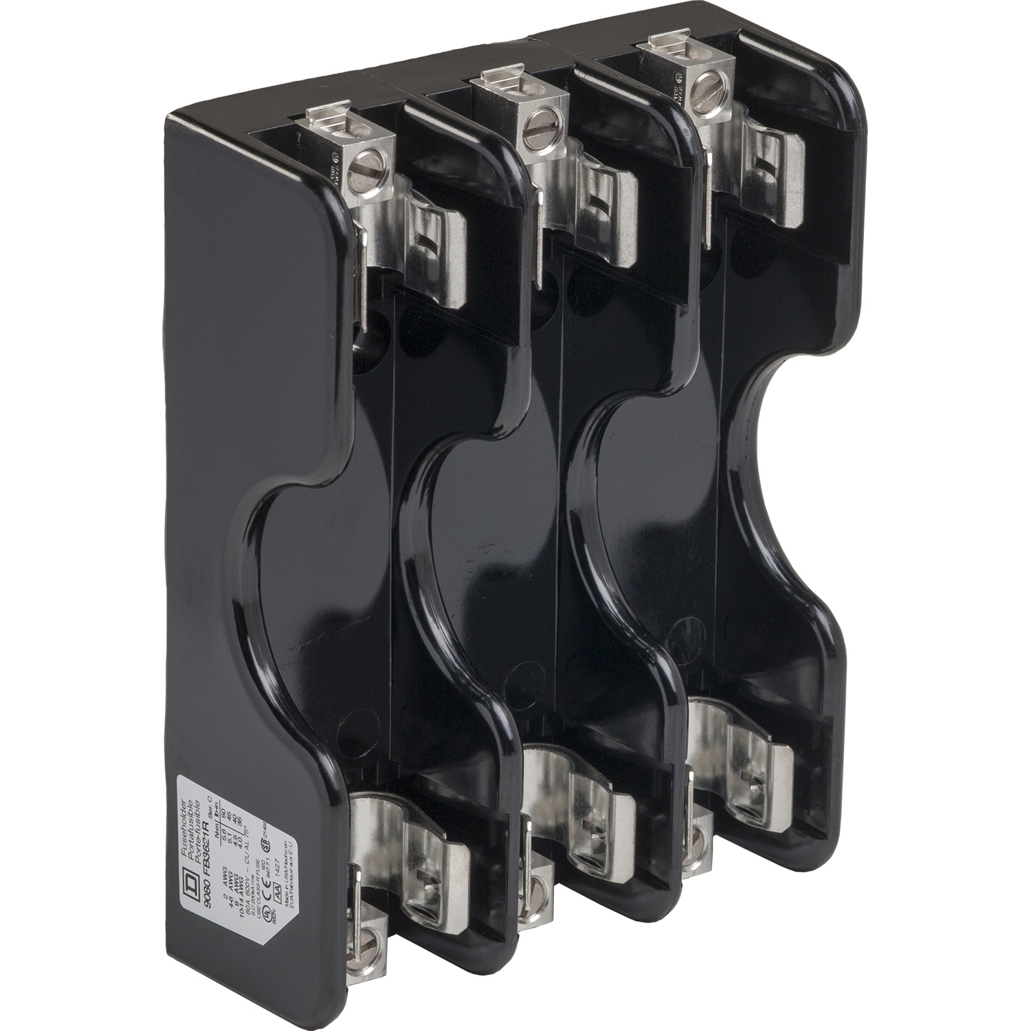 9080FB3621R Type FB Fuse Holder, 600 V AC, 60 A, Class: R, 14 to 2 AWG Wire, 3 Poles