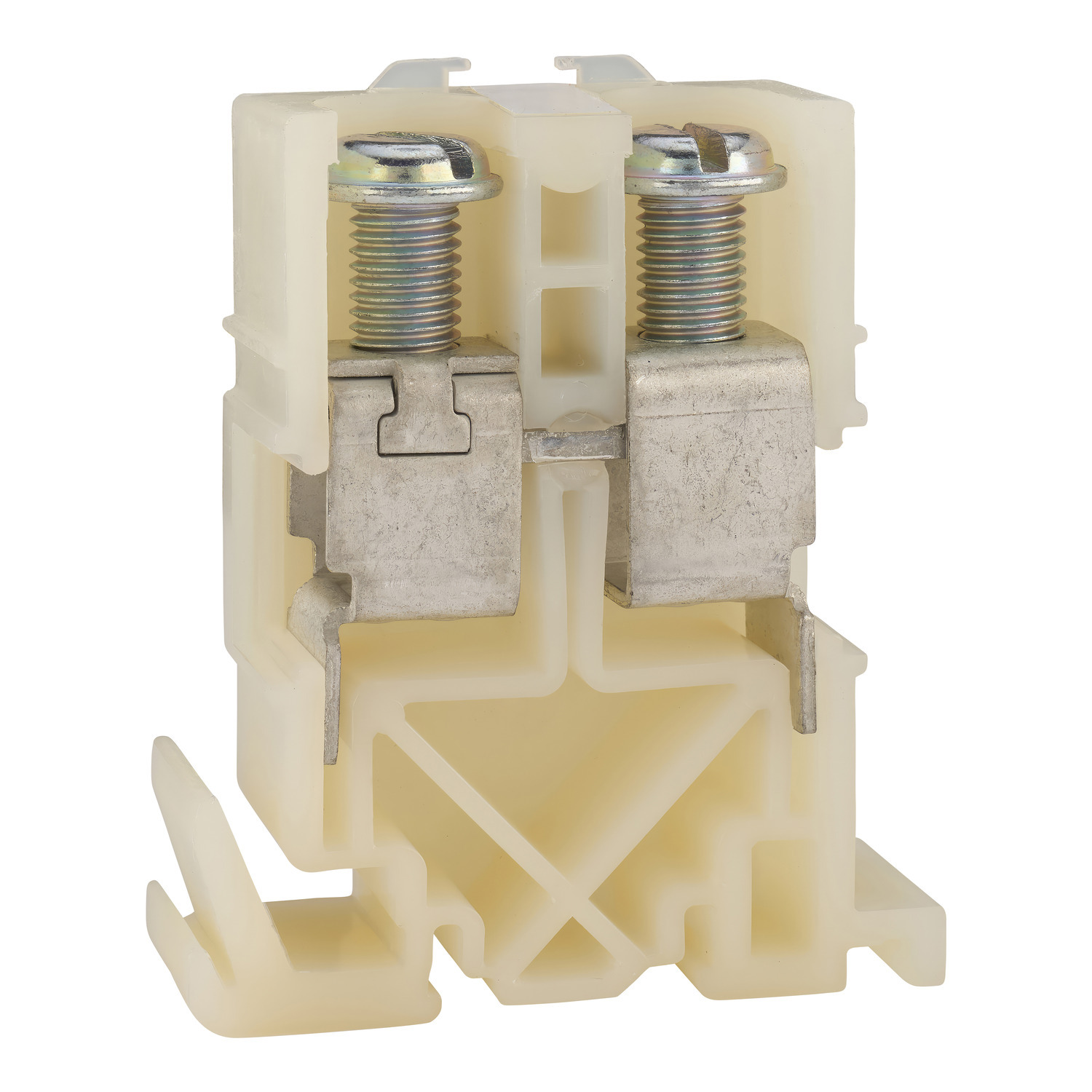 9080GD6 Linergy GD6B Terminal Block, 600 V AC/DC, 170/180 A, 12 to 1/0 AWG Copper Wire, 1 Poles, DIN Rail Mount