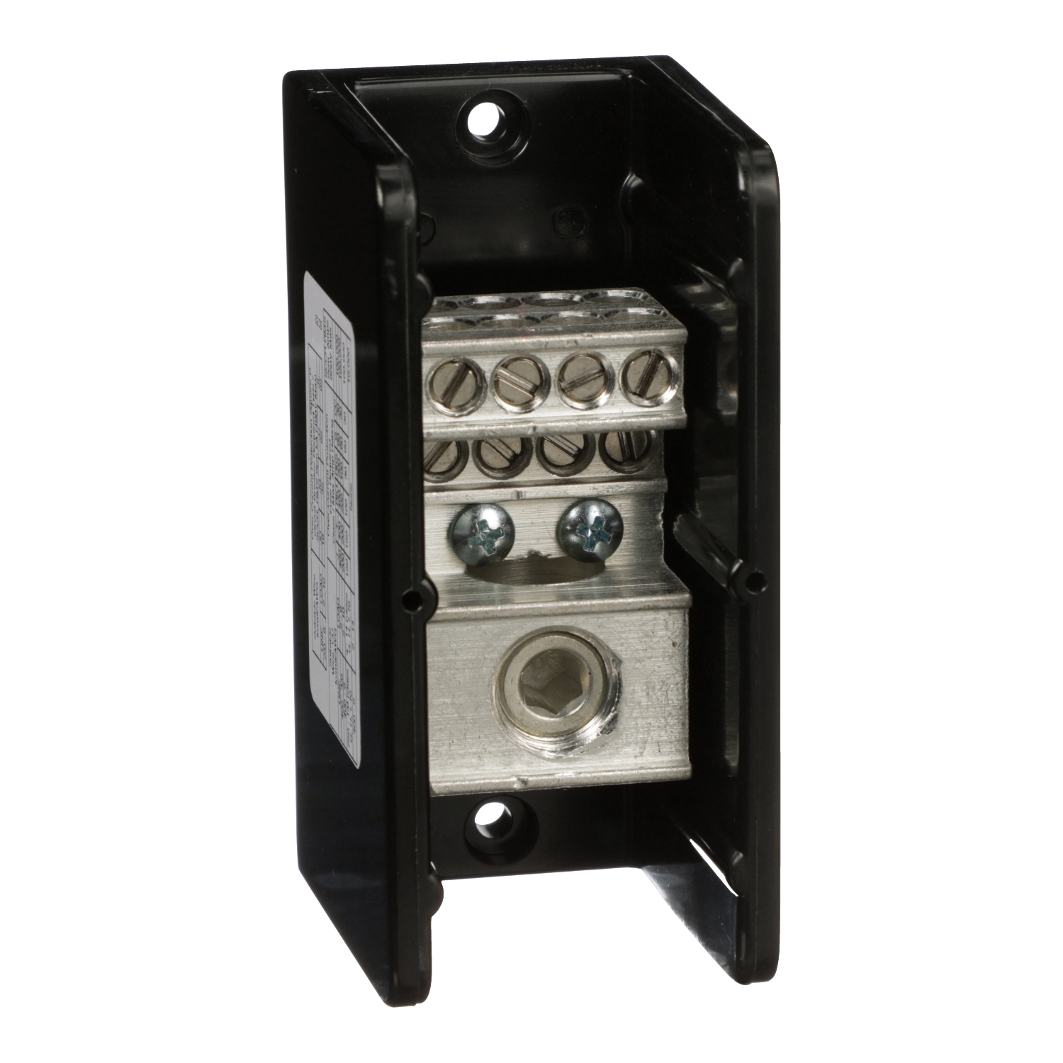 9080LBA164108 TeSys Linergy General Purpose Linergy Standard Power Distribution Block, 600 V AC/DC, 270/335 A, 1 Poles, 6 AWG to 400 kcmil Al/Cu, 14 to 2 AWG Al/Cu Wire, Phenolic