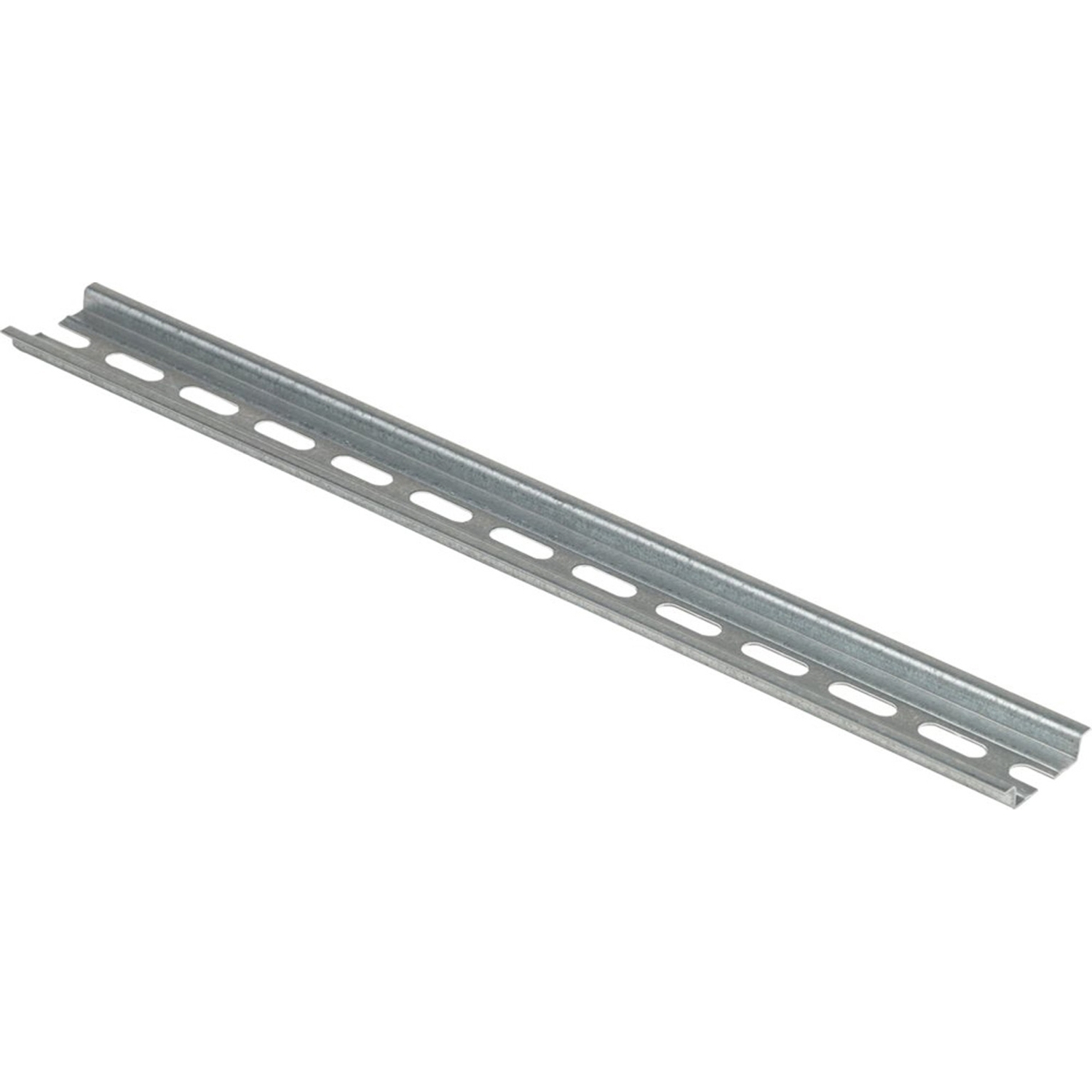 9080MH306 DIN Rail Terminal Block Mounting Track, 6 in L x 1.38 in W x 0.3 in H, Galvanized Steel