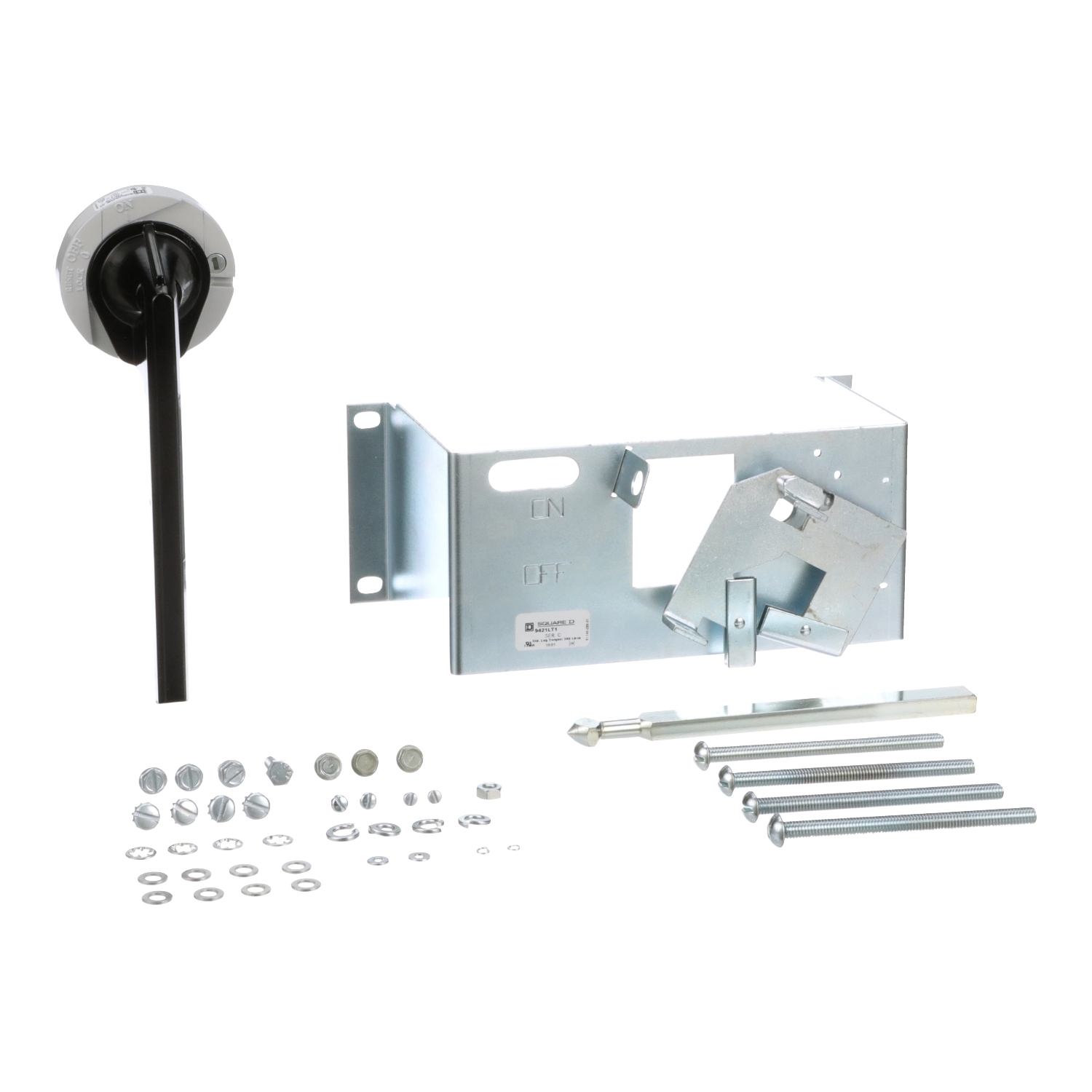 9421LT1 Type L Door Mount Standard Shaft Operating Mechanism Kit, NEMA 1/3R/12 NEMA Rating, Rotary Handle Handle/Operation, For Use With Type MEL/MXL/MAL/MHL 800/1200 A Circuit Breaker, 7-3/16 to 11-5/8 in Handle to Device Connection