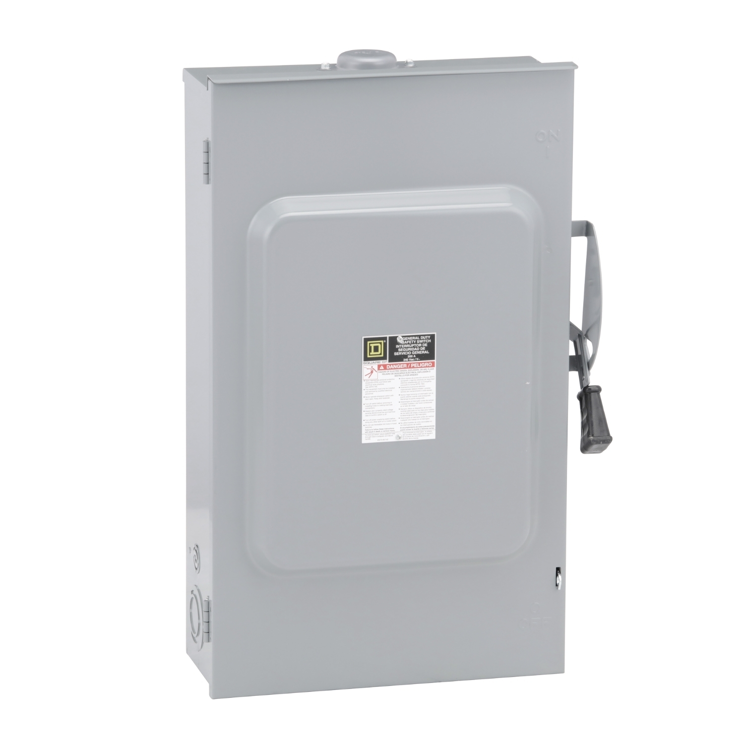 D224NRB F1 Series Fusible General Duty Iceproof Rainproof Safety Switch, 240 V AC, 200 A, 25 hp, 3PST Contact, 2 Poles