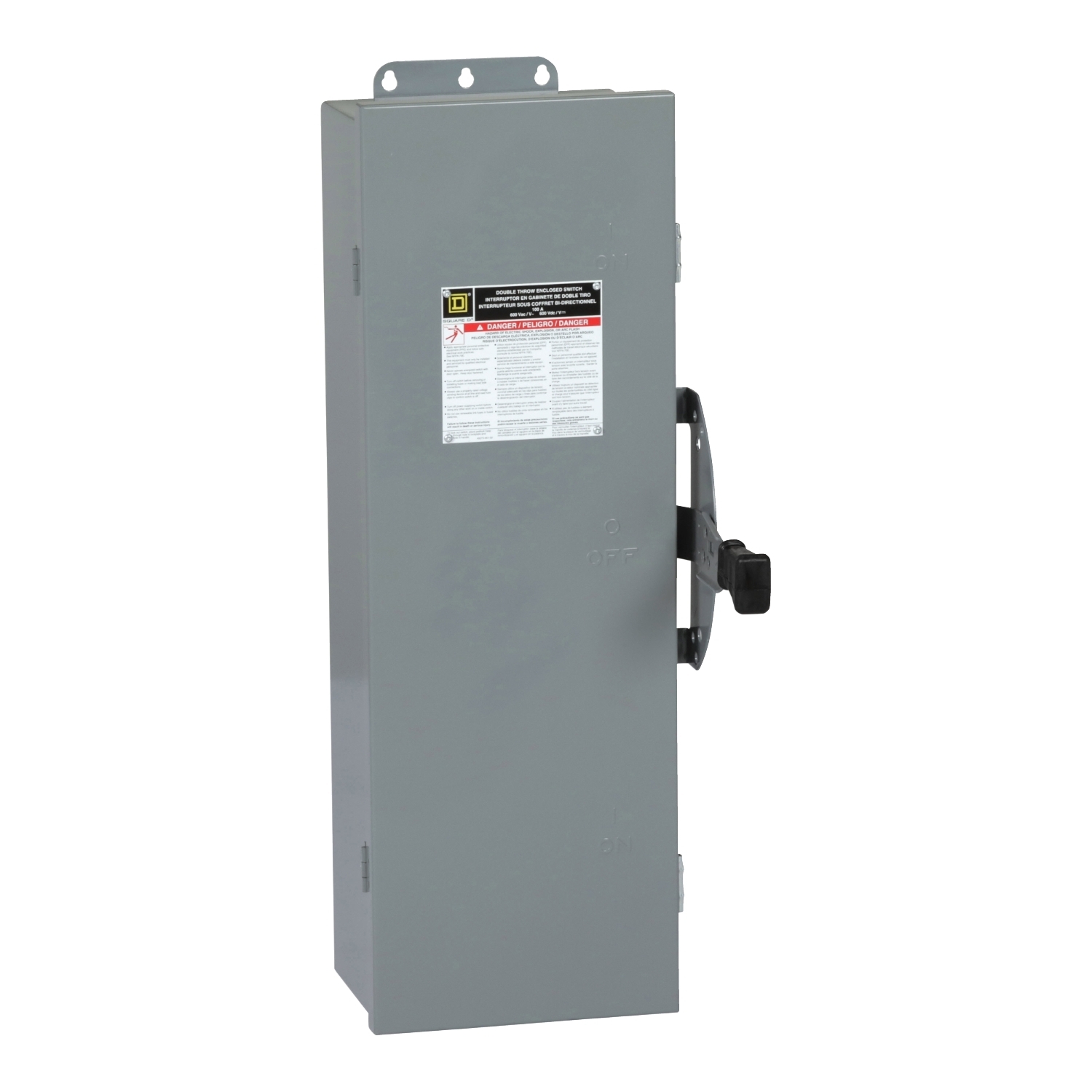 DTU362AWK F6 Dust/Driptight Gasketed Non-Fusible Safety Switch, 240/600 VAC, 250/600 VDC, 60 A, 10 hp, 20 hp, 30 hp, 60 hp, 3 Poles