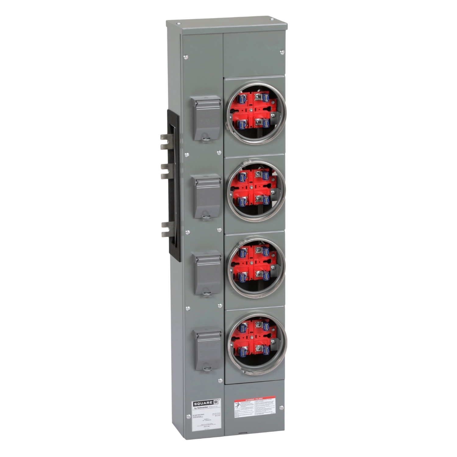 EZM114125X Meter-Pak 4-Position Meter Center Branch Unit, 120/240 V AC, 125 A, 1 Phase , NEMA 3R Enclosure