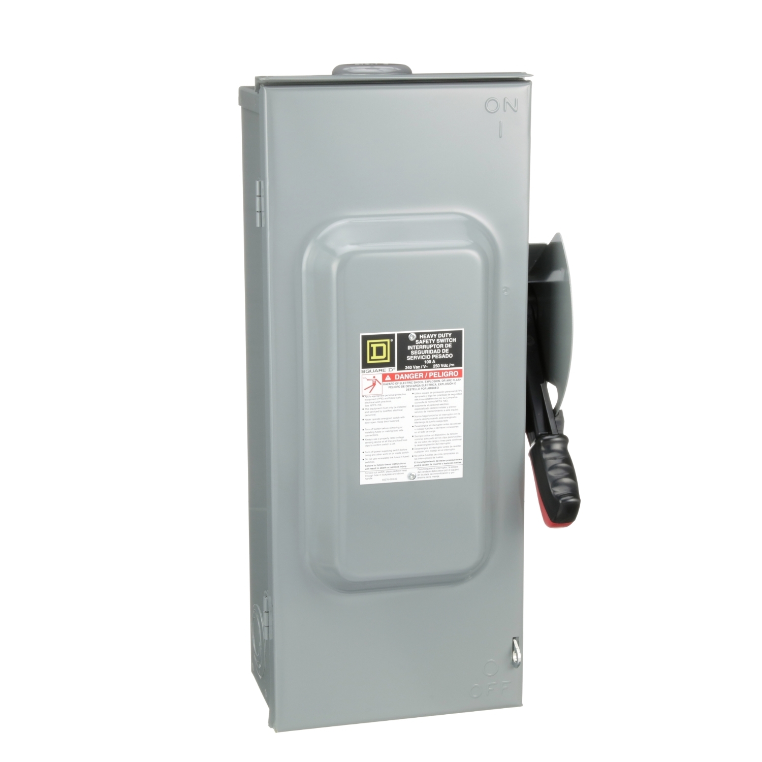 H323NRB Heavy Duty Fusible Iceproof Rainproof Safety Switch, 240/250 VAC/VDC, 100 A, 7-1/2 hp, 20 hp, 3PST Contact, 3 Poles