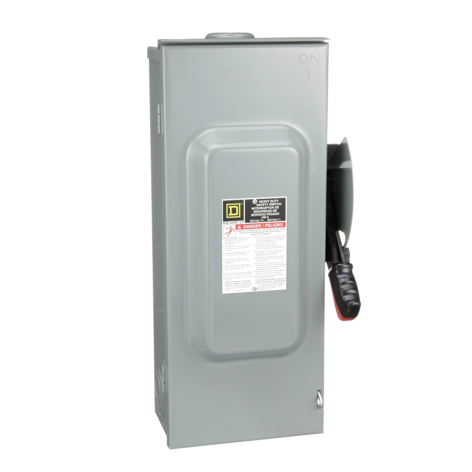 H363RB Heavy Duty Fusible Iceproof Rainproof Safety Switch, 600 VAC/VDC, 100 A, 30 hp, 50 hp, 3PST Contact, 3 Poles
