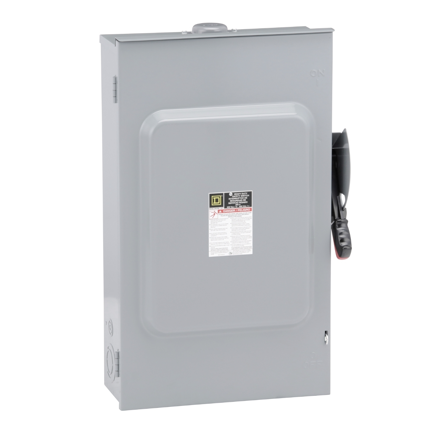 H364RB Heavy Duty Fusible Iceproof Rainproof Safety Switch, 600 VAC/VDC, 200 A, 50 hp, 60 hp, 3PST Contact, 3 Poles