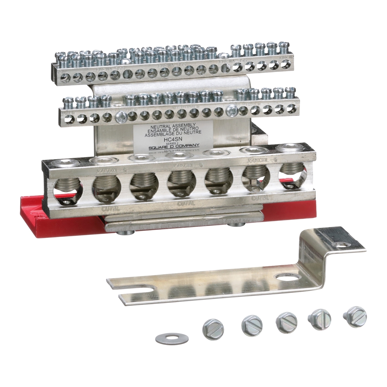 HC4SN I-Line Solid Neutral Assembly, For Use With Main Breaker, Main Lug Merchandised Panelboard, 600 V AC/250 V DC, 400 A, 3 Phase, 60 Hz, 4 AWG to 600 kcmil Al/Cu Lug, Surface Mount, Aluminum/Copper
