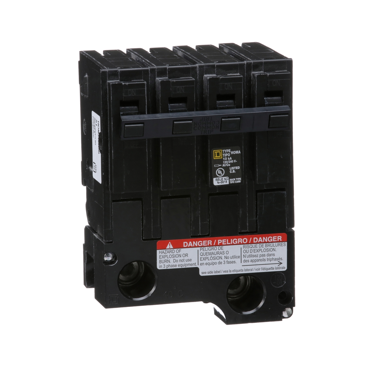 HOM2175BB Homeline Miniature Circuit Breaker, 175 Amp, 2 Pole, 120/240V