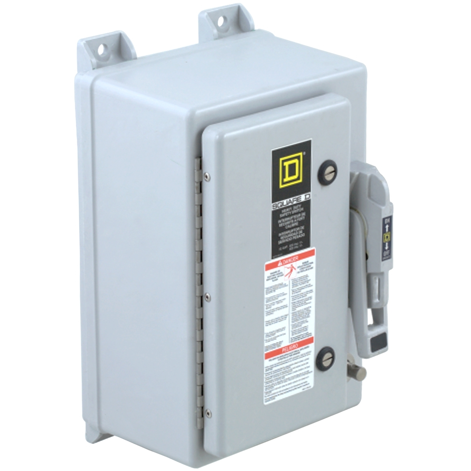 HU362DF F1 Corrosion-Resistant Dusttight Non-Fusible Watertight Heavy Duty Safety Switch, 600 V AC/DC, 60 A, 60 hp at 600 VAC, 30 hp at 600 VDC, 3 Poles