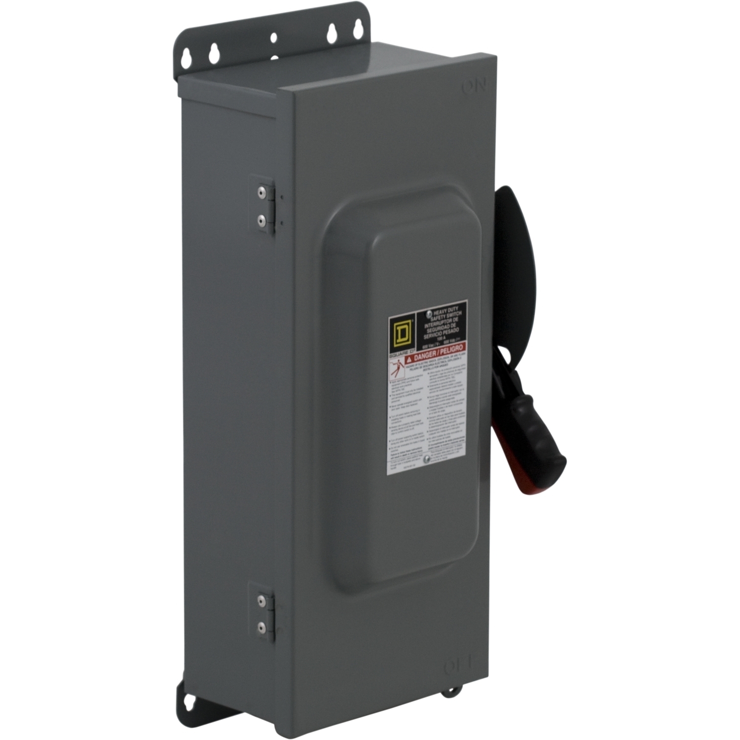 HU463AWK F6 Dusttight Driptight Iceproof Heavy Duty Non-Fusible Rainproof Sleetproof Safety Switch, 600 V AC/DC, 100 A, 50 hp at 600 VAC 2-Phase, 75 hp at 600 VAC 3-Phase, 30 hp at 600 VDC, 4 Poles