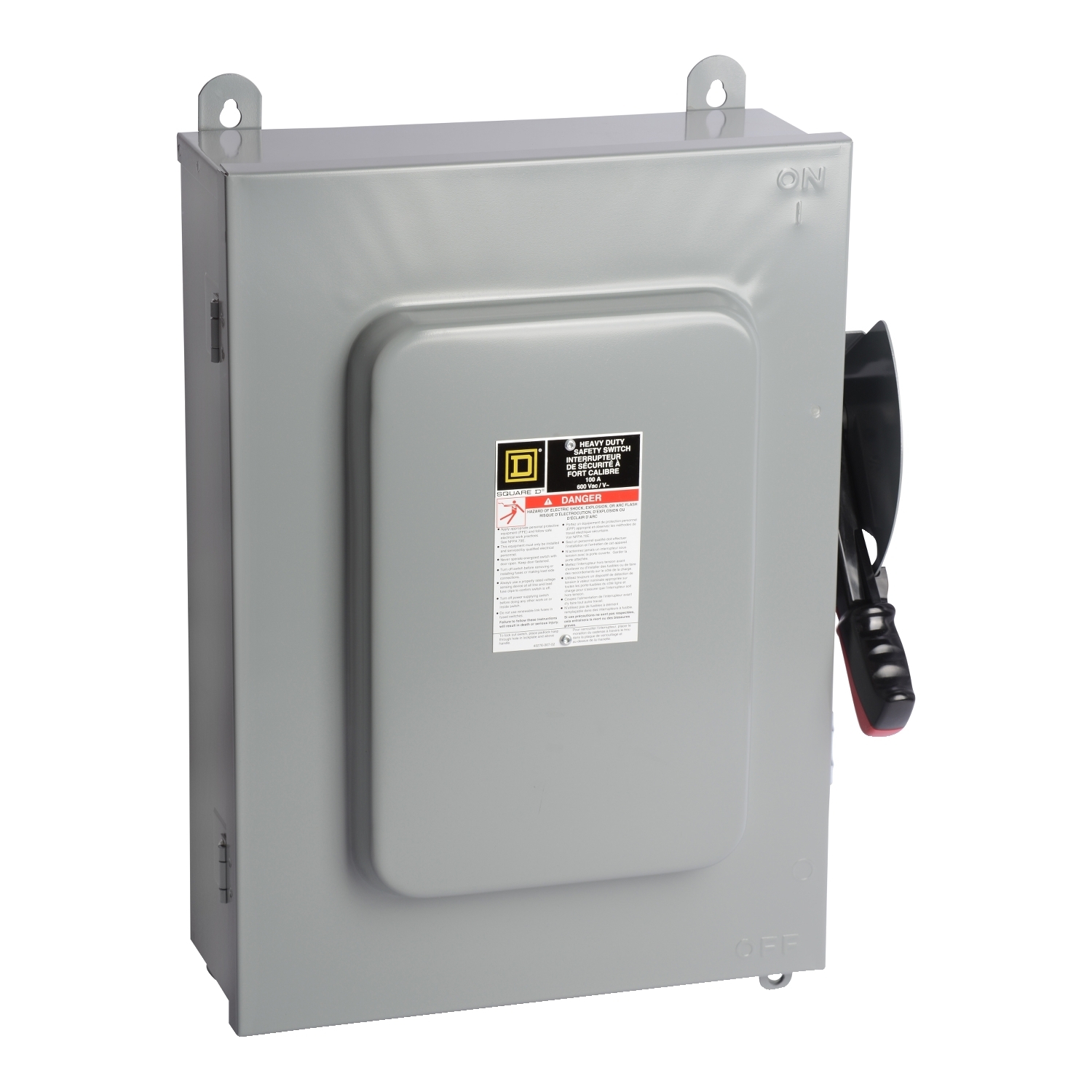 HU663AWK F6 Non-Fusible Iceproof Rainproof Sleetproof Heavy Duty Safety Switch, 600 V AC/DC, 100 A, 75 hp, 6PST Contact, 6 Poles