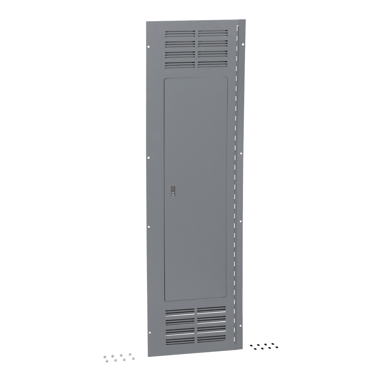 NC68VSHR Hinged Ventilated Trim Front, 68 in L x 26 in W, For Use With NQ/NF Series Main Lug, Main Circuit Breaker and NF Series Main Circuit Breaker Panelboard, Steel, Surface Mount