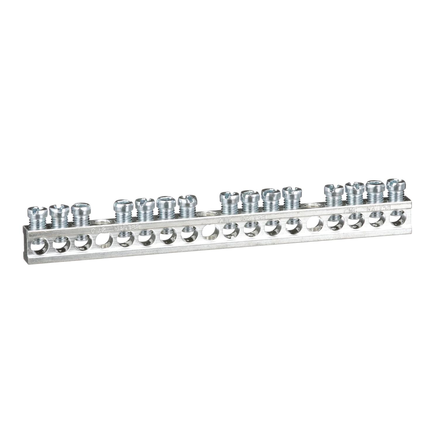 PK15GTA Equipment Ground Bar Assembly, 5.63 in L, 14 to 4 AWG, 15 Terminals, For Use With QO Load Center and Type PK Circuit Breaker
