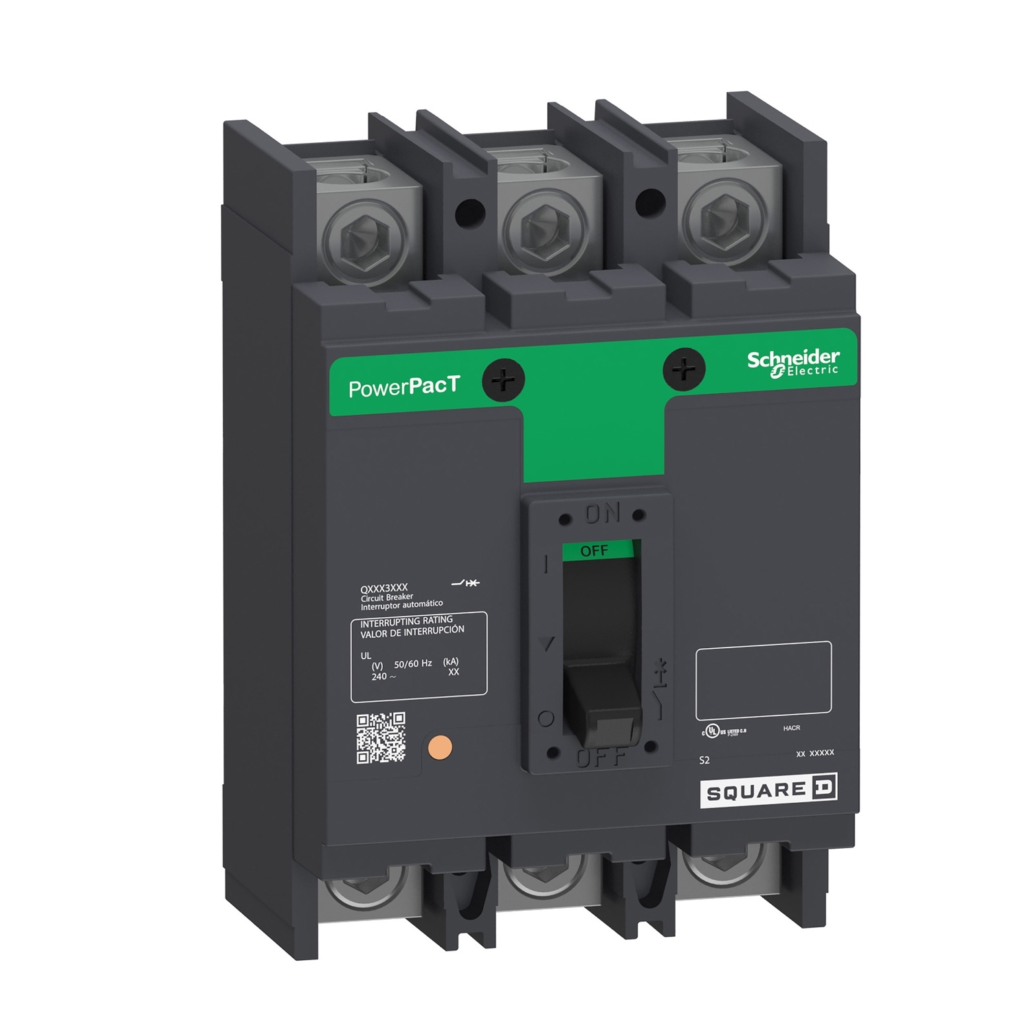 QGL32150 Molded Case Circuit Breaker, 150 Amp, 3 Pole, 240V