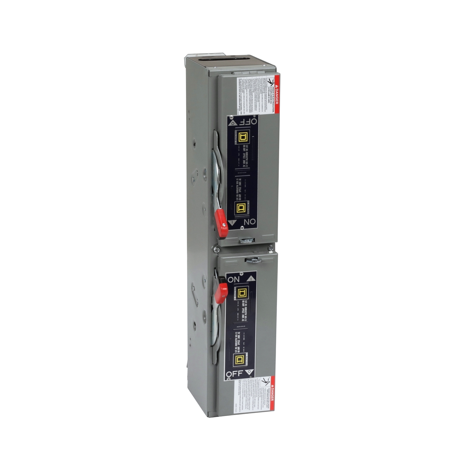 QMB322TW Fusible Twin Branch Switch Unit, 240 VAC, 60 A, 15 hp Power Rating, 3 Poles, 200 kA Interrupt