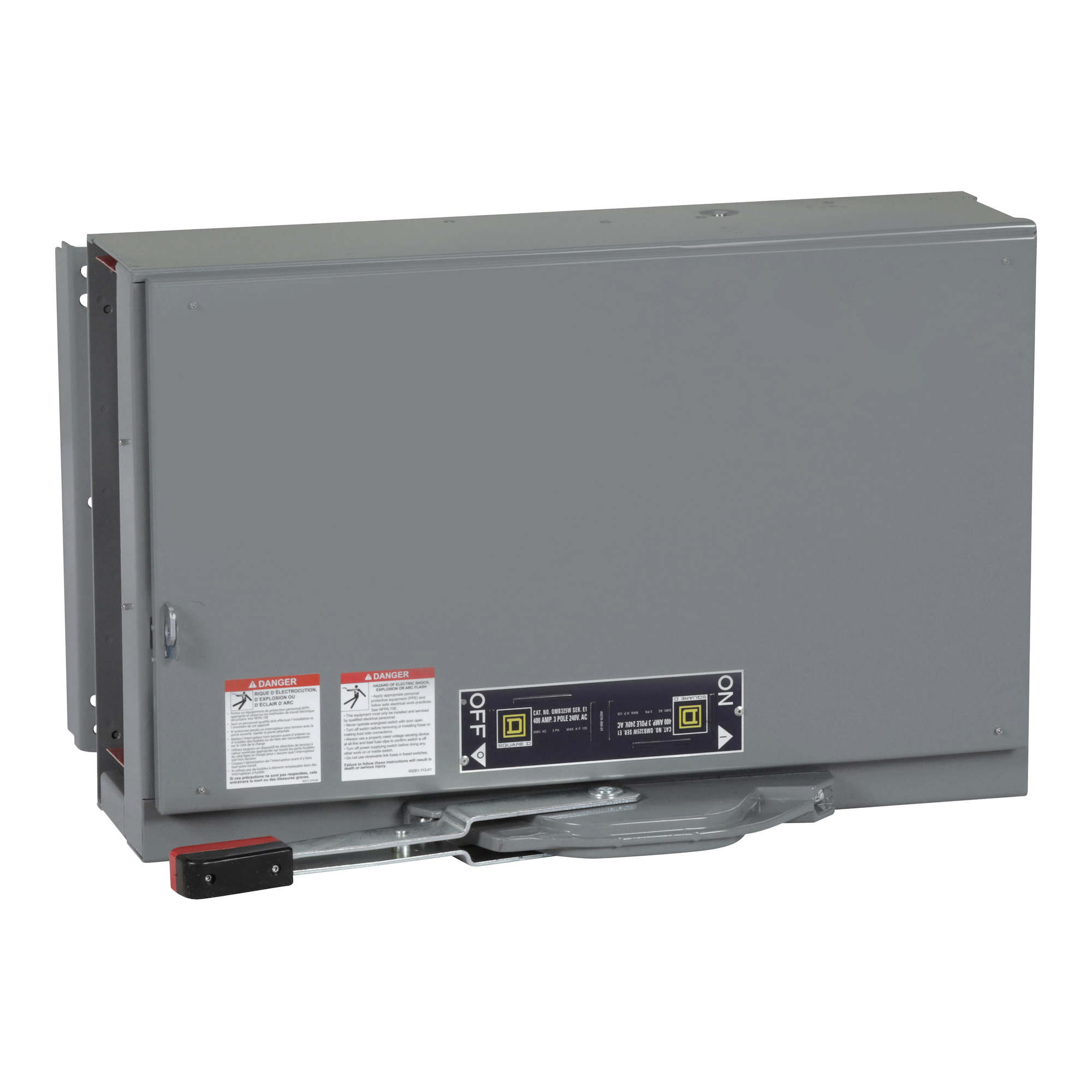 QMB325W Fusible Single Branch Switch Unit, 240 V AC, 400 A, 125 hp Power Rating, 3 Poles, 200 kA Interrupt