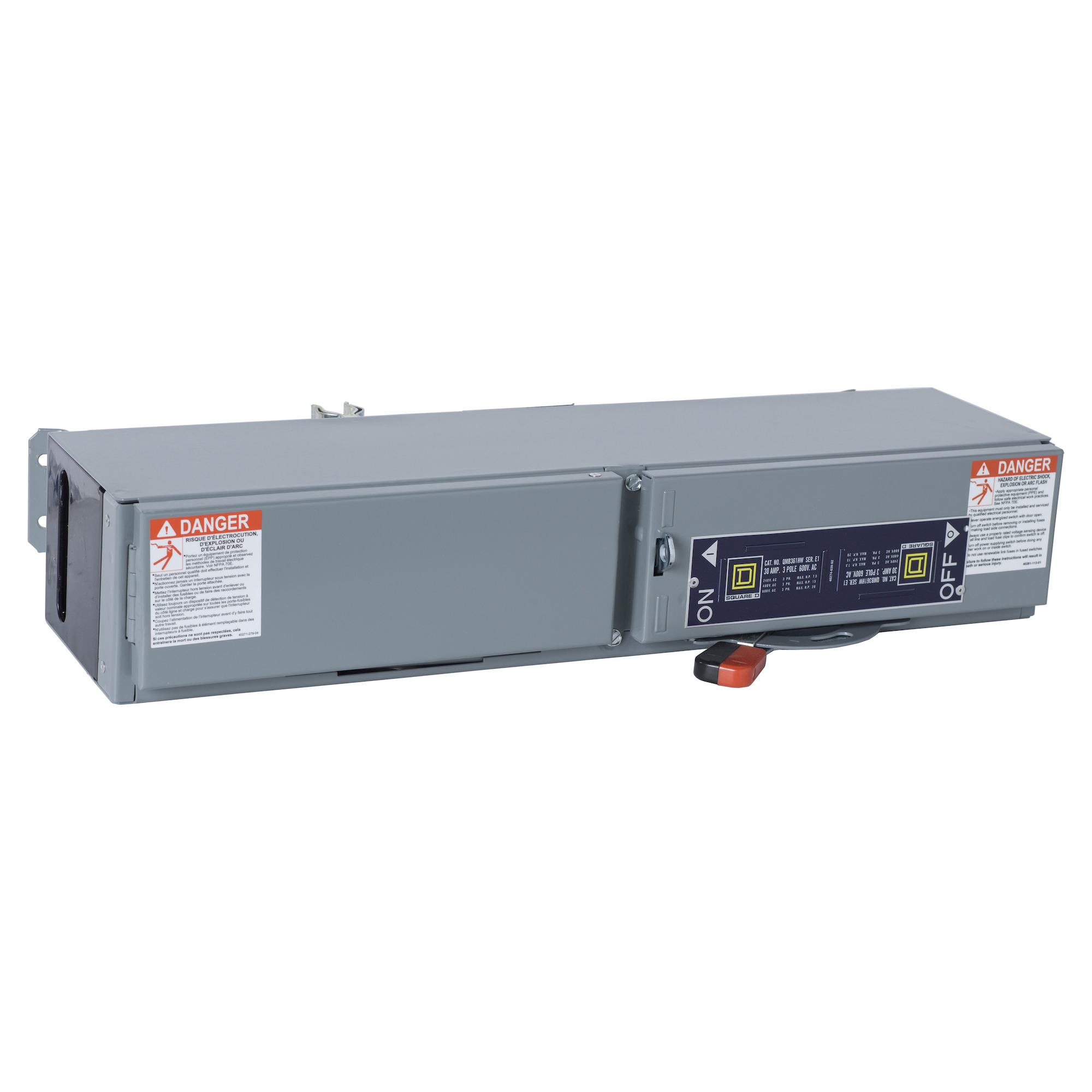 QMB362HW Fusible Single Branch Switch Unit, 600 V AC, 60 A, 50 hp Power Rating, 3 Poles, 200 kA Interrupt