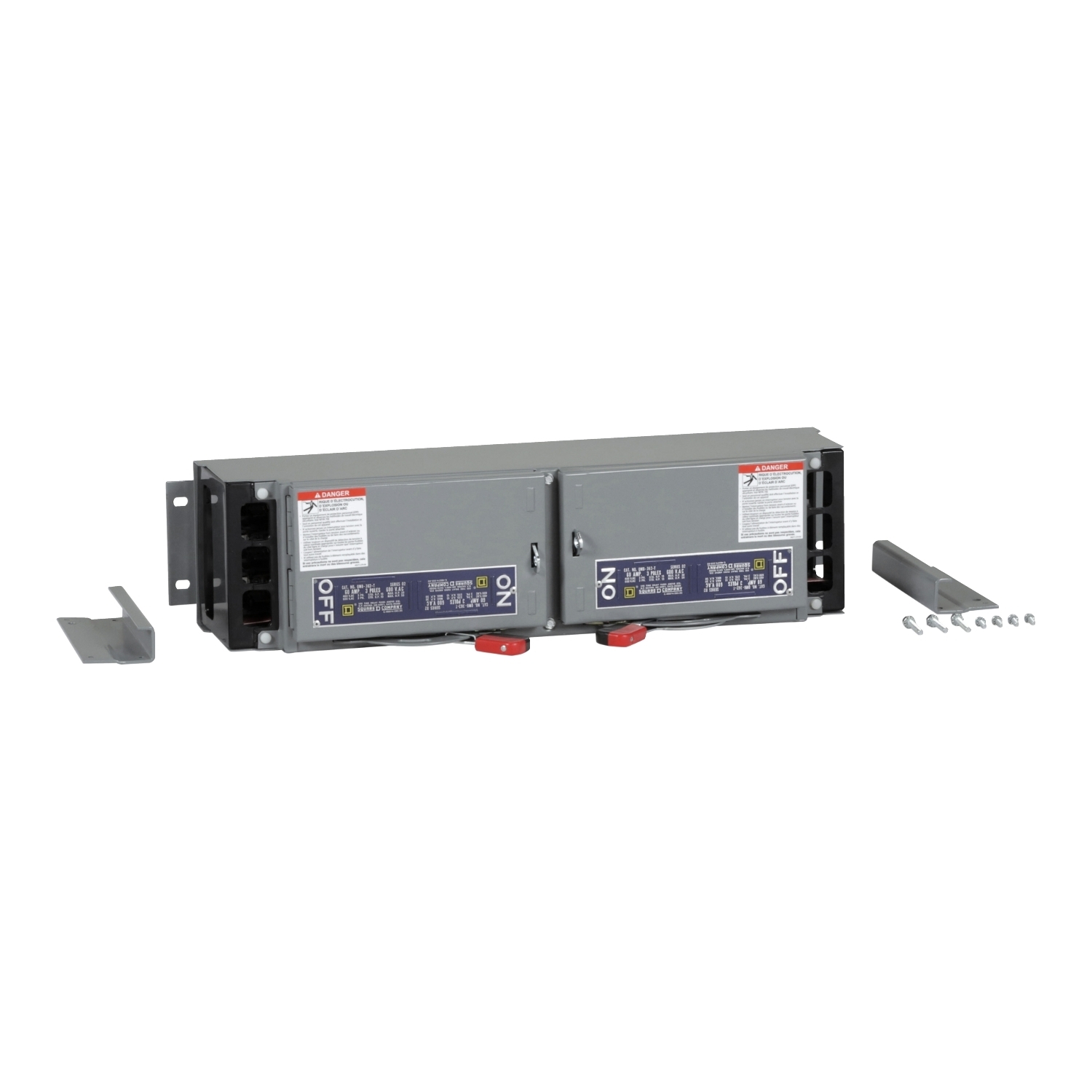 QMB362T1 Fusible Twin Branch Switch Unit, 600 VAC, 30 A, 3PST Contact, 3 Poles