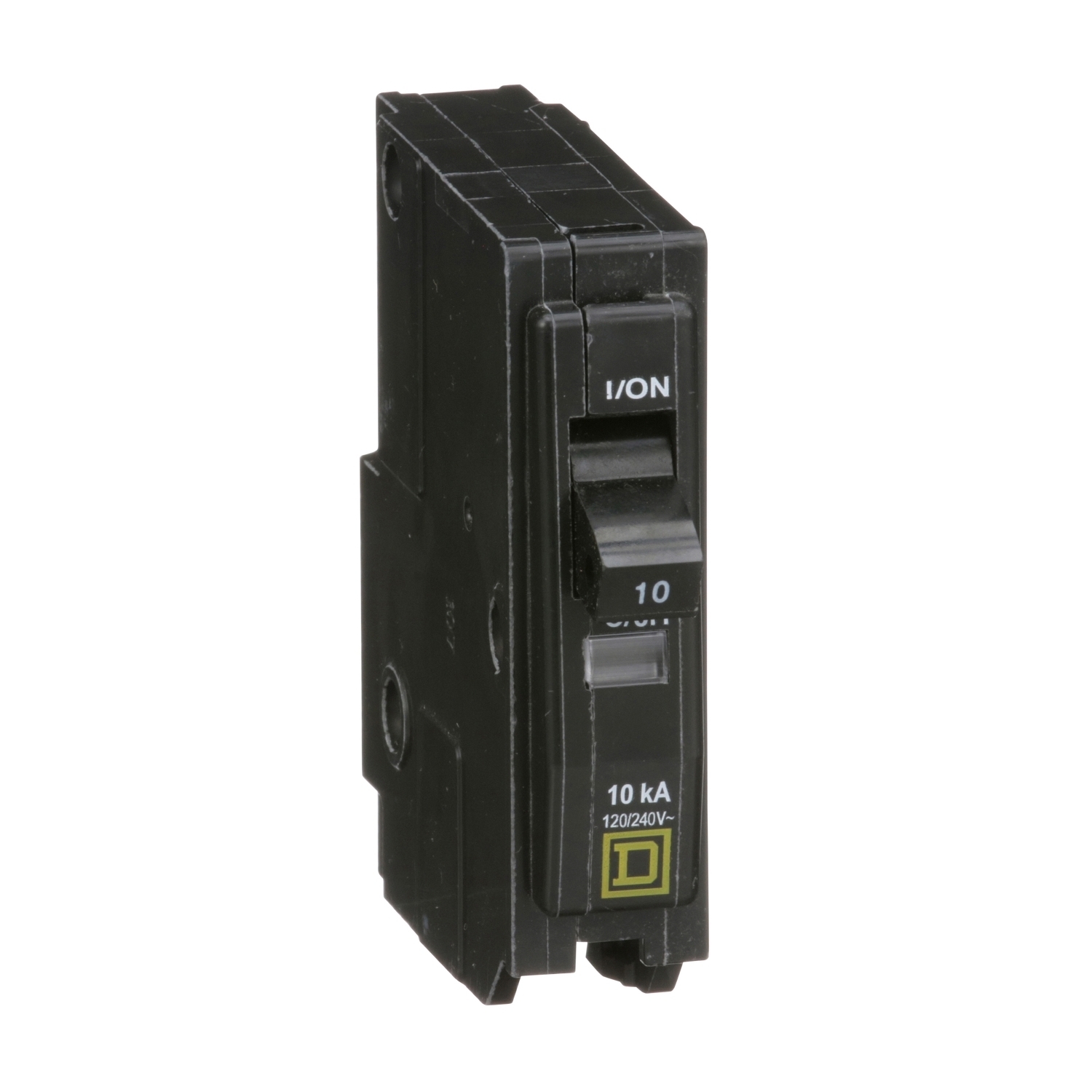 QO110 Standard Miniature Circuit Breaker, 120/240 V AC, 10 A, 10 kA Interrupt, 1 Pole, Thermal Magnetic Trip