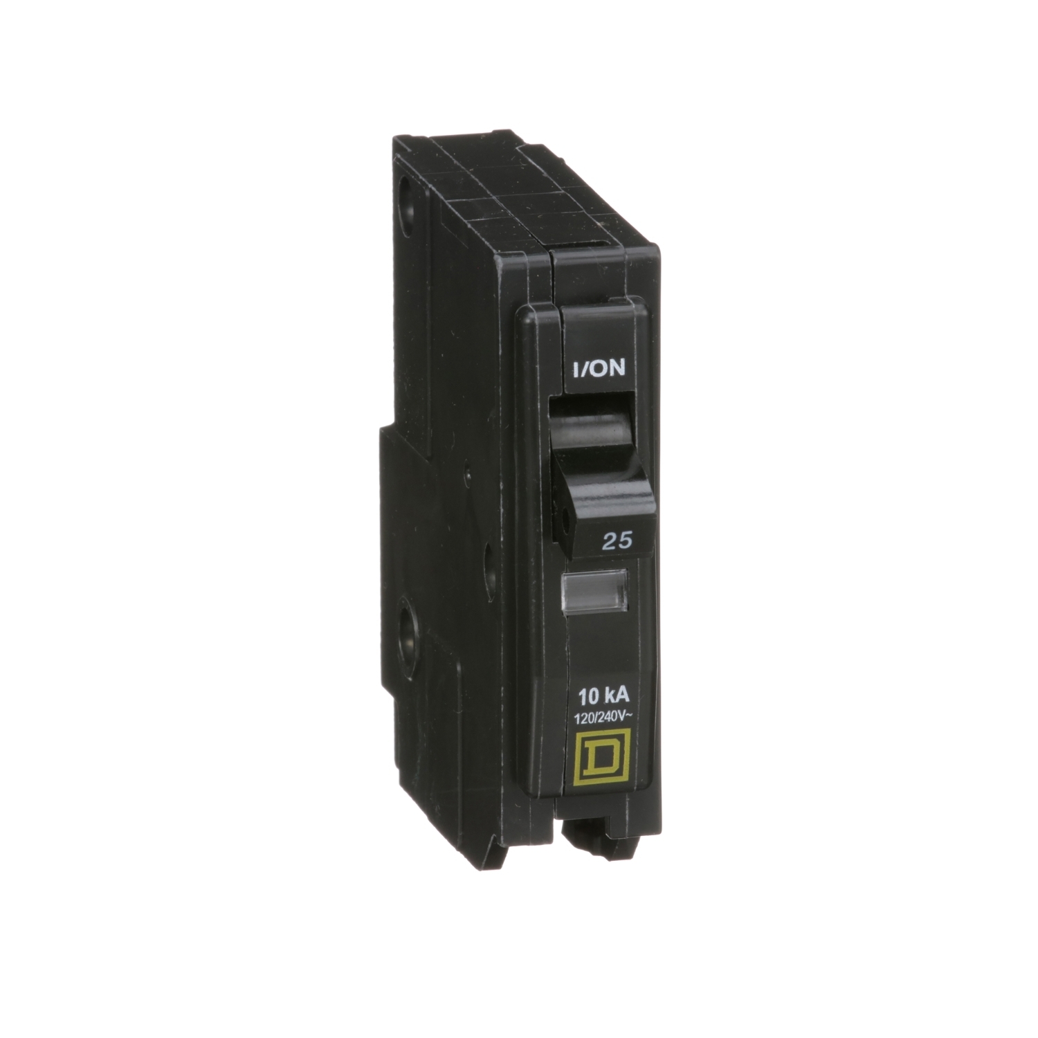 QO125 Standard Miniature Circuit Breaker, 120/240 V AC, 25 A, 10 kA Interrupt, 1 Poles, Thermal Magnetic Trip