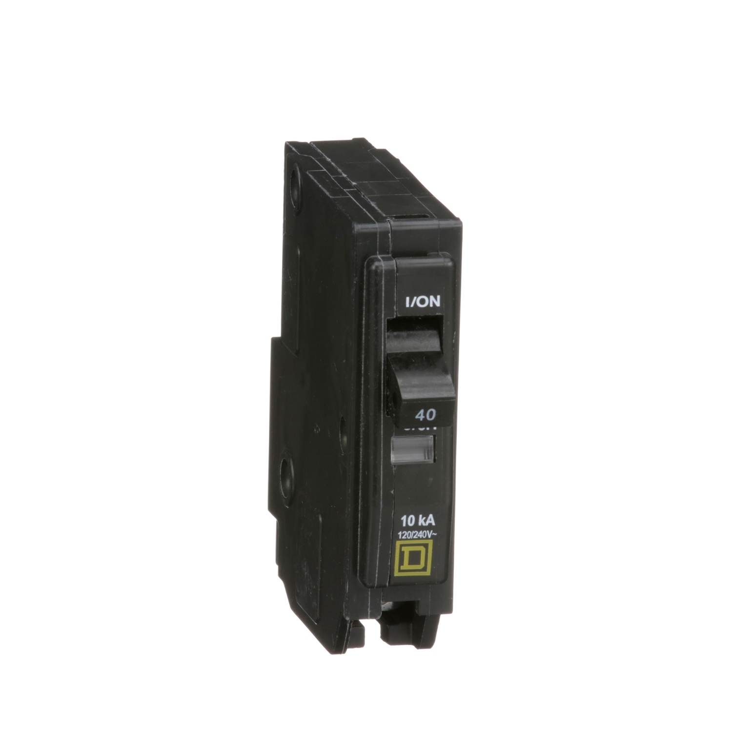 QO140 Standard Miniature Circuit Breaker, 120/240 V AC, 40 A, 10 kA Interrupt, 1 Poles, Thermal Magnetic Trip