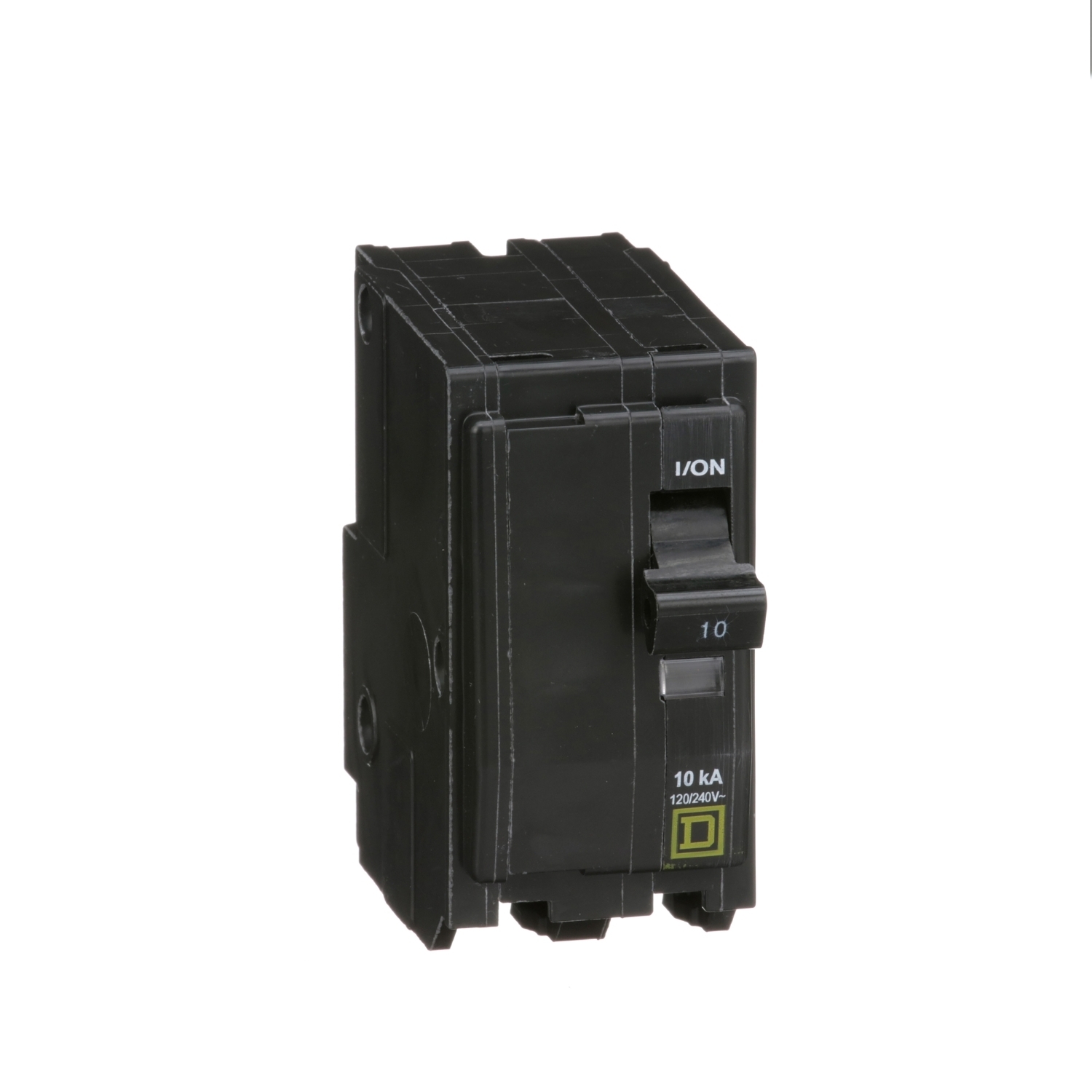 QO210 Standard Miniature Circuit Breaker, 120/240 V AC, 10 A, 10 kA Interrupt, 2 Poles, Thermal Magnetic Trip