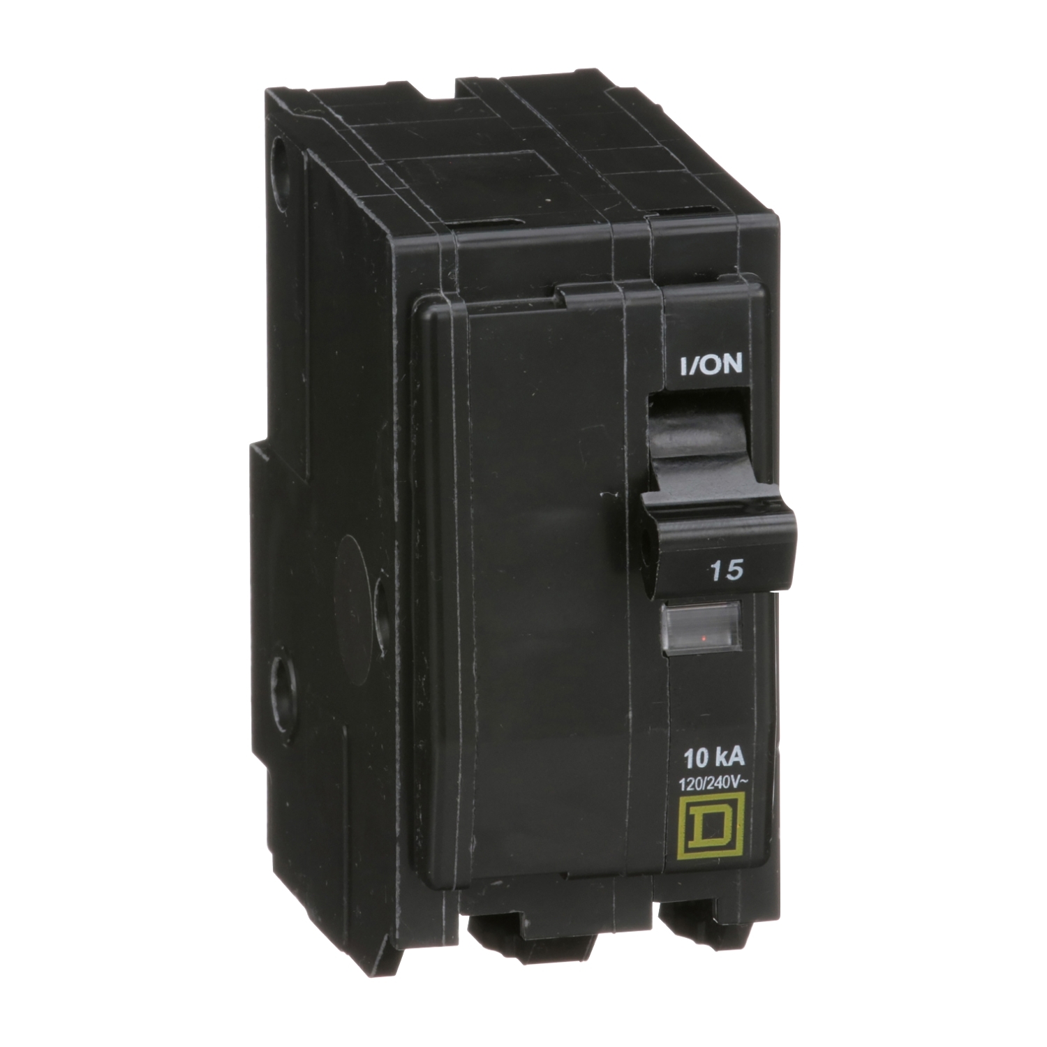 QO215 Standard 2-Pole Miniature Circuit Breaker, 120/240 V AC, 15 A, 10 kA Interrupt, 2 Poles, Thermal Magnetic Trip