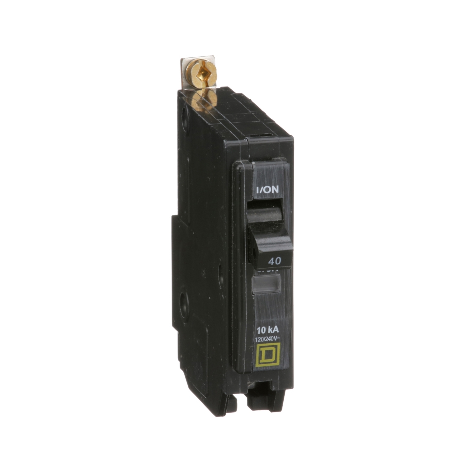 QOB140 Standard Miniature Circuit Breaker, 120/240 V AC, 40 A, 10 kA Interrupt, 1 Pole, Thermal Magnetic Trip