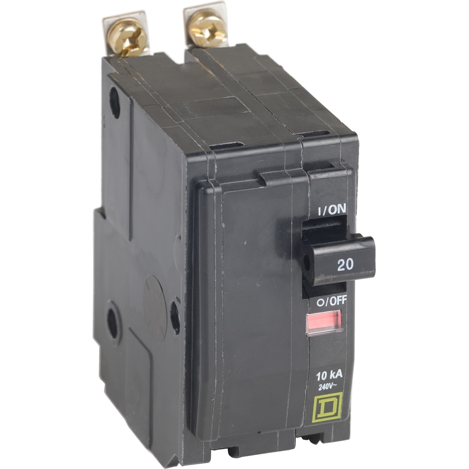 QOB220H Miniature Circuit Breaker, 20 Amp, 2 Pole, 120/240V