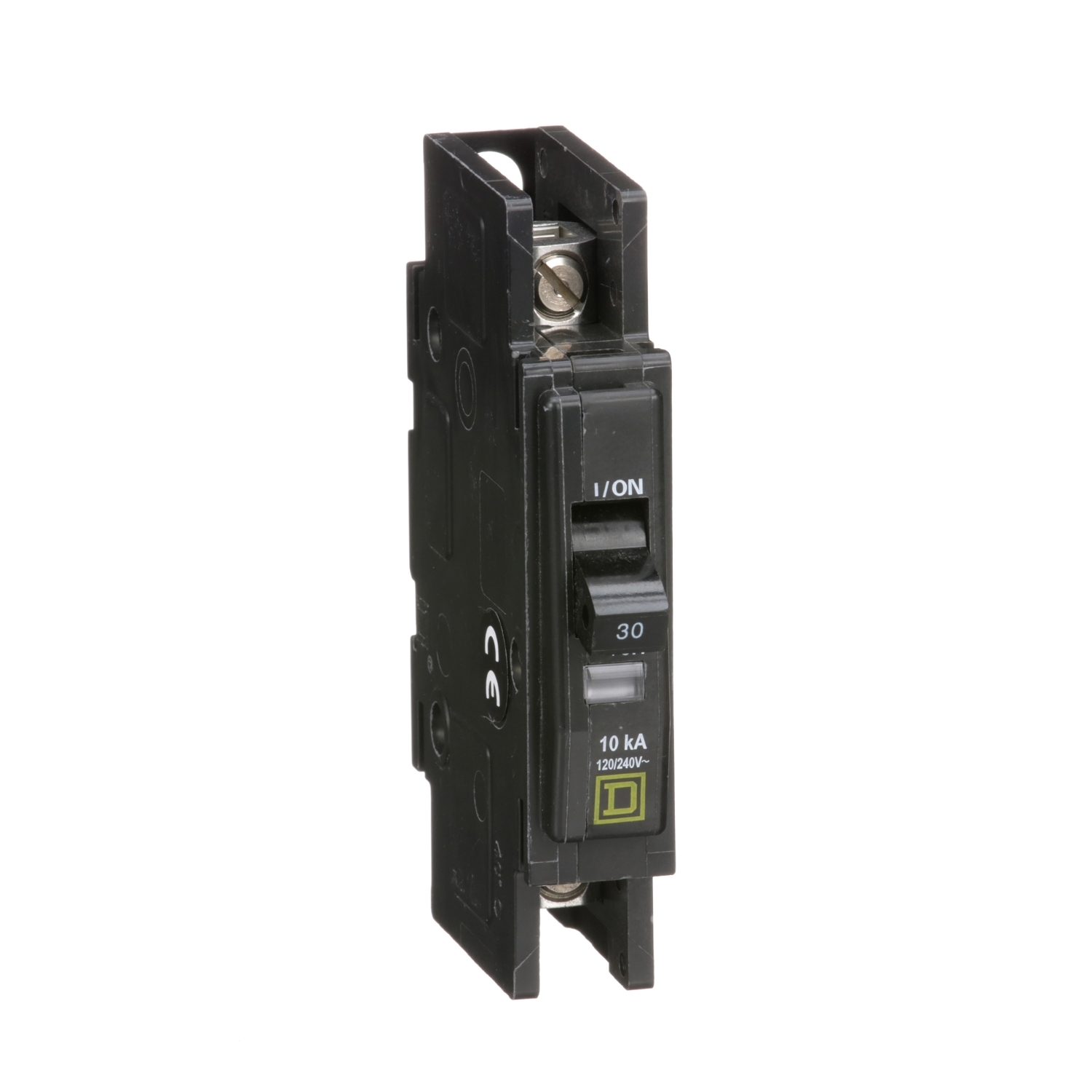 QOU130 Type QOU Standard Unit Mount Miniature Circuit Breaker, 120/240 V AC, 30 A, 10 kA Interrupt, 1 Pole, Thermal Magnetic Trip