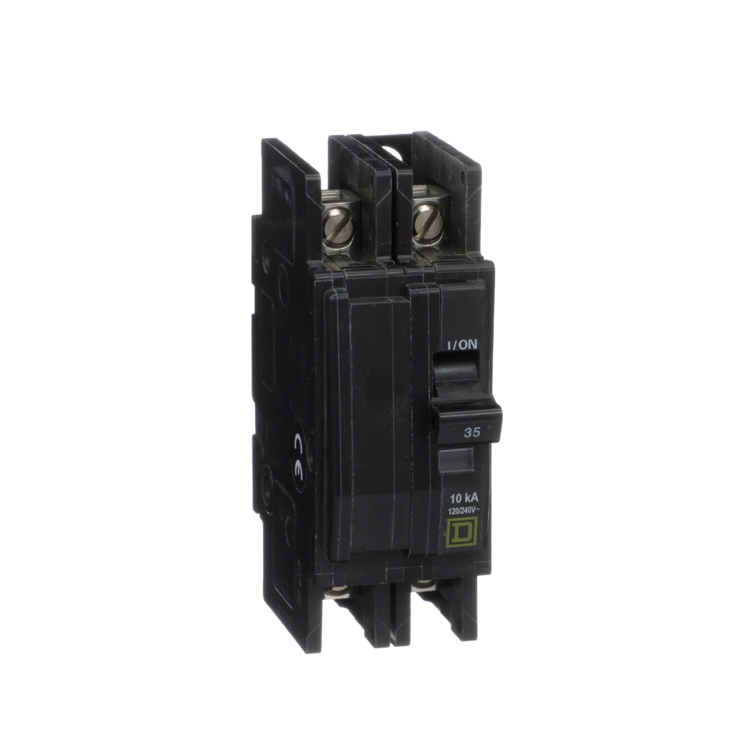 QOU235 Type QOU Standard Unit Mount Miniature Circuit Breaker, 120/240 V AC, 35 A, 10 kA Interrupt, 2 Poles, Thermal Magnetic Trip