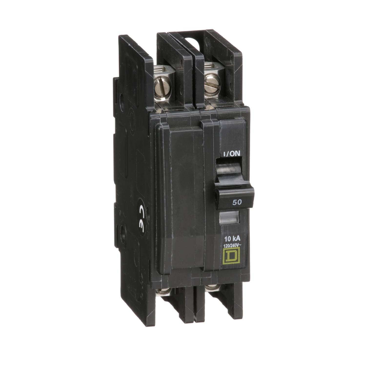 QOU250 Type QOU Standard Unit Mount Miniature Circuit Breaker, 120/240 V AC, 50 A, 10 kA Interrupt, 2 Poles, Thermal Magnetic Trip