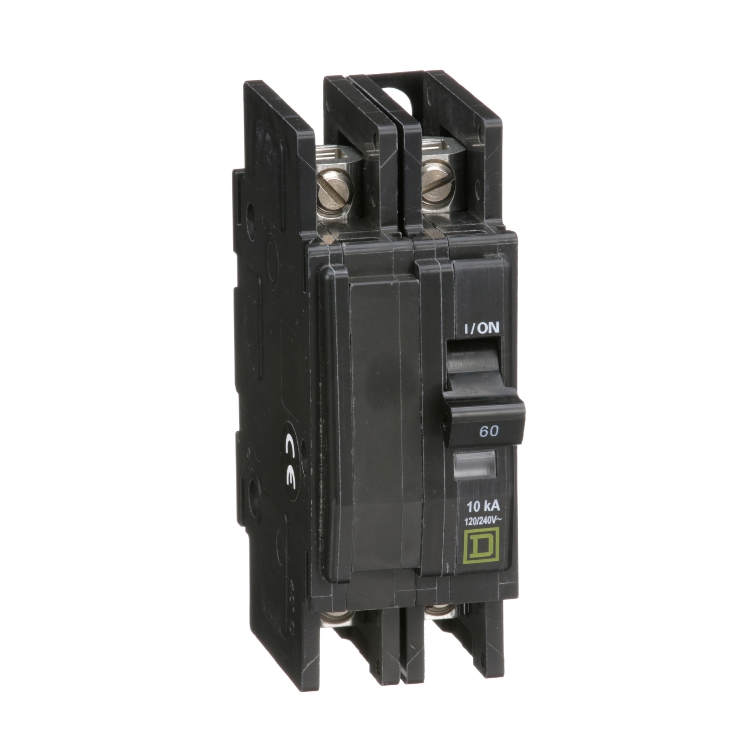QOU260B Type QOU Standard Miniature Circuit Breaker, 120/240 V AC, 60 A, 10 kA at 120/240 V AC, 5 kA at 48 VDC Interrupt, 2 Poles, Thermal Magnetic Trip