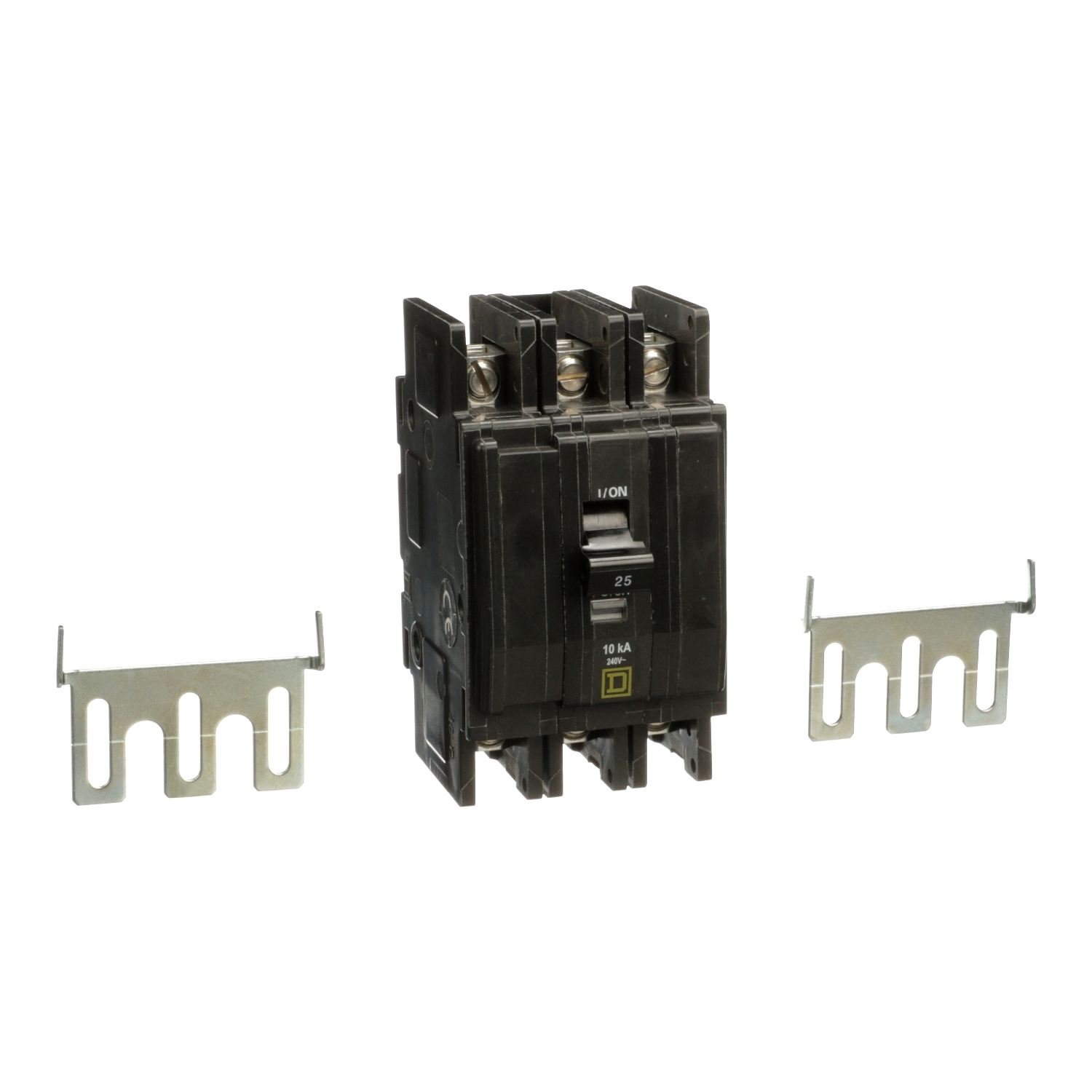 QOU325 QOU Type QOU Standard Miniature Circuit Breaker, 240 V AC, 25 A, 10 kA Interrupt, 3 Poles, Thermal Magnetic Trip