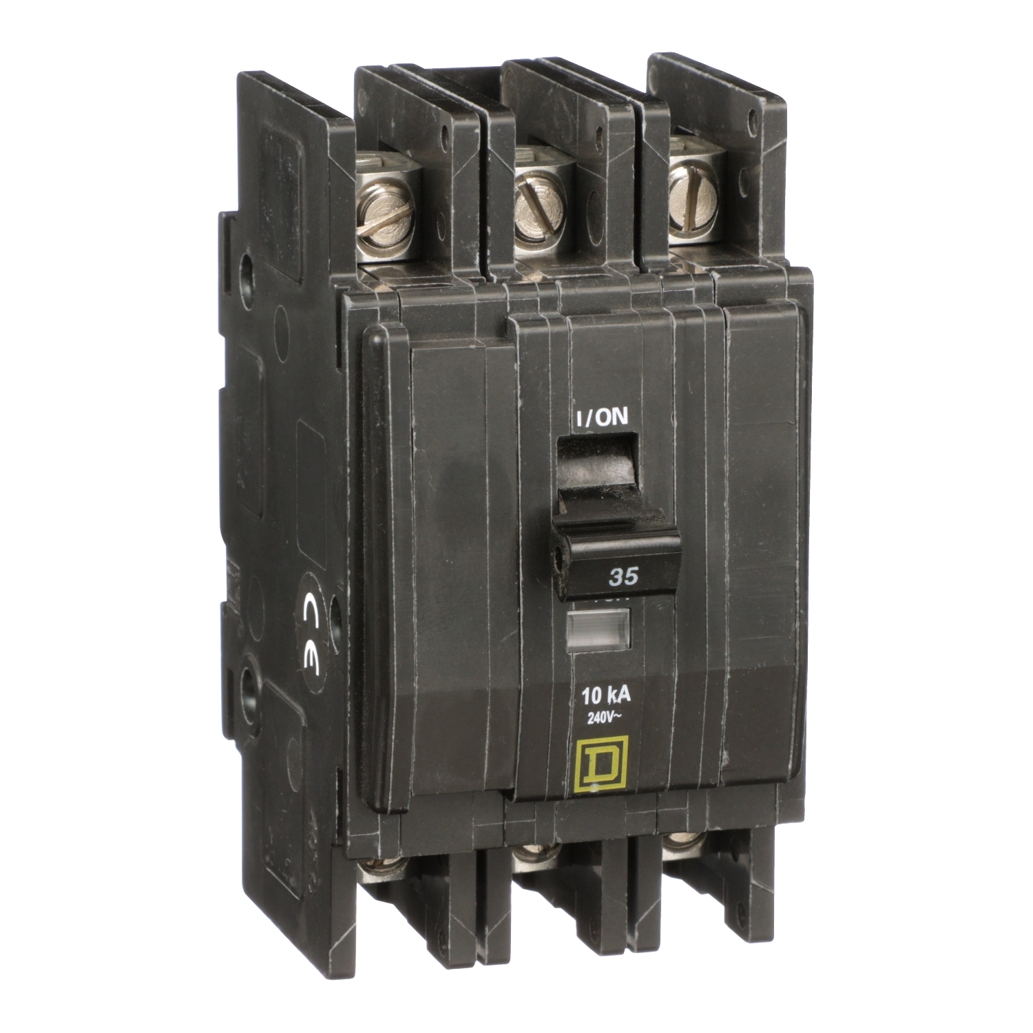 QOU335 Type QOU Standard Miniature Circuit Breaker, 240 V AC, 35 A, 10 kA Interrupt, 3 Poles, Thermal Magnetic Trip