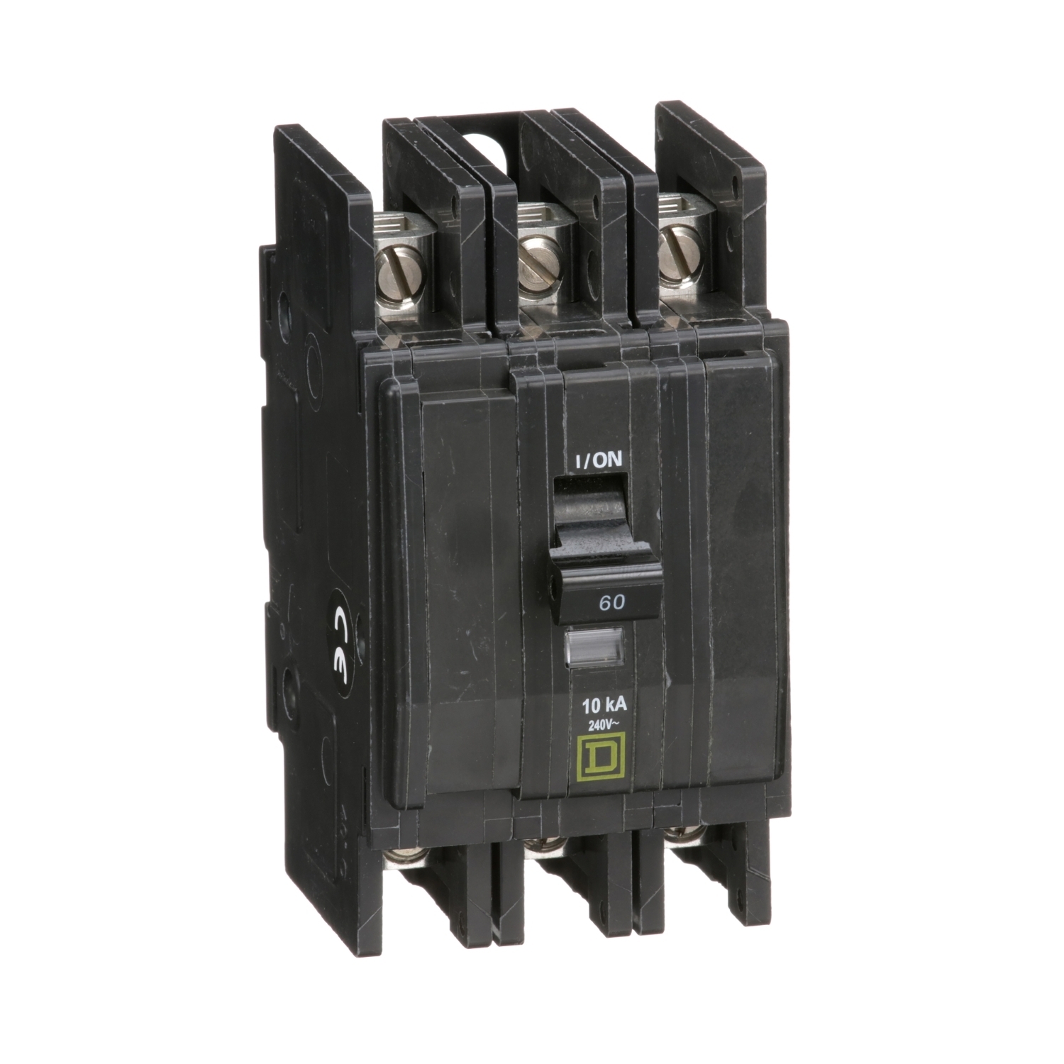 QOU360 Type QOU Standard Unit Mount Miniature Circuit Breaker, 240 V AC, 60 A, 10 kA Interrupt, 3 Poles, Thermal Magnetic Trip