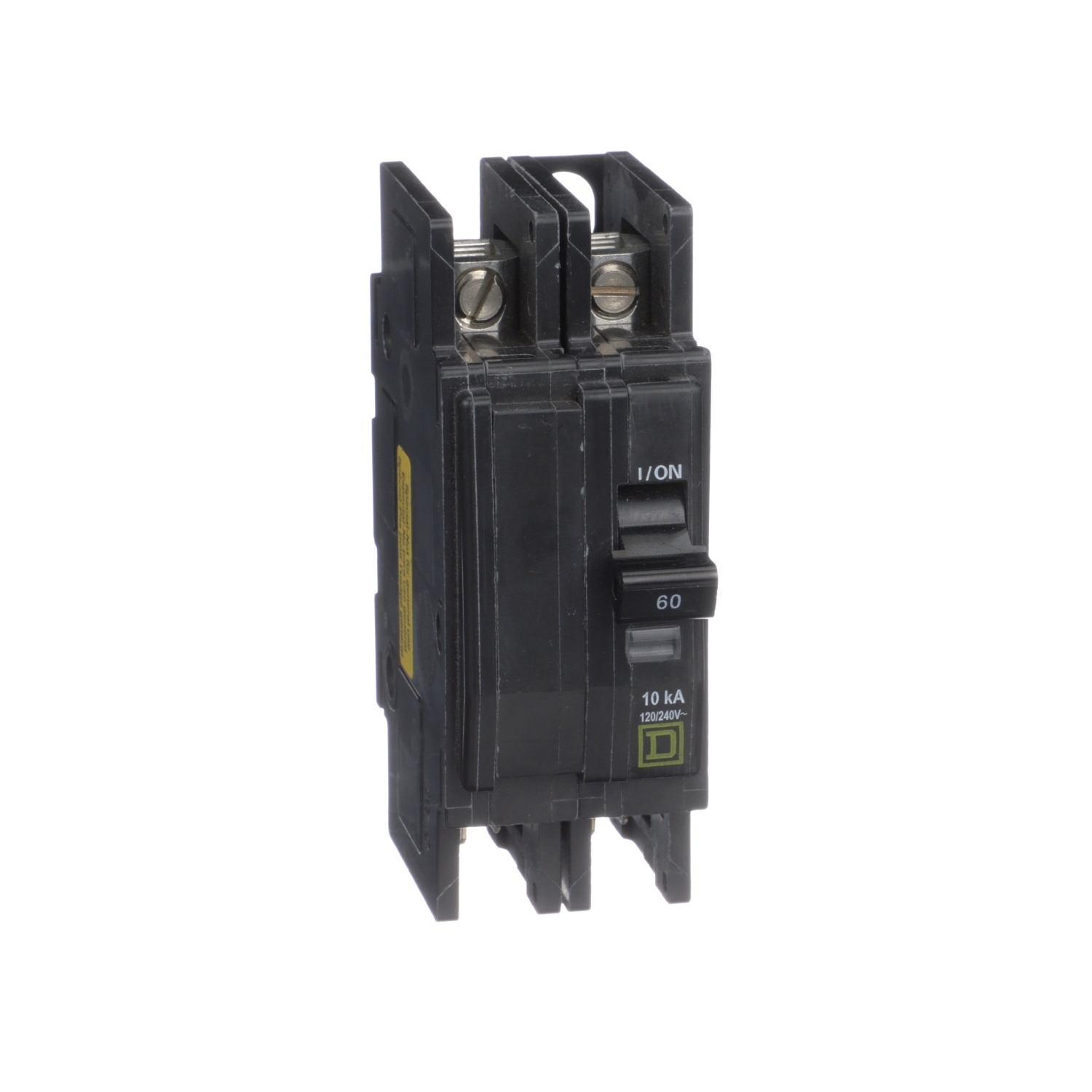 QOUQ260 Type QOU Standard Miniature Circuit Breaker, 120/240 V AC, 60 A, 10 kA Interrupt, 2 Poles, Thermal Magnetic Trip