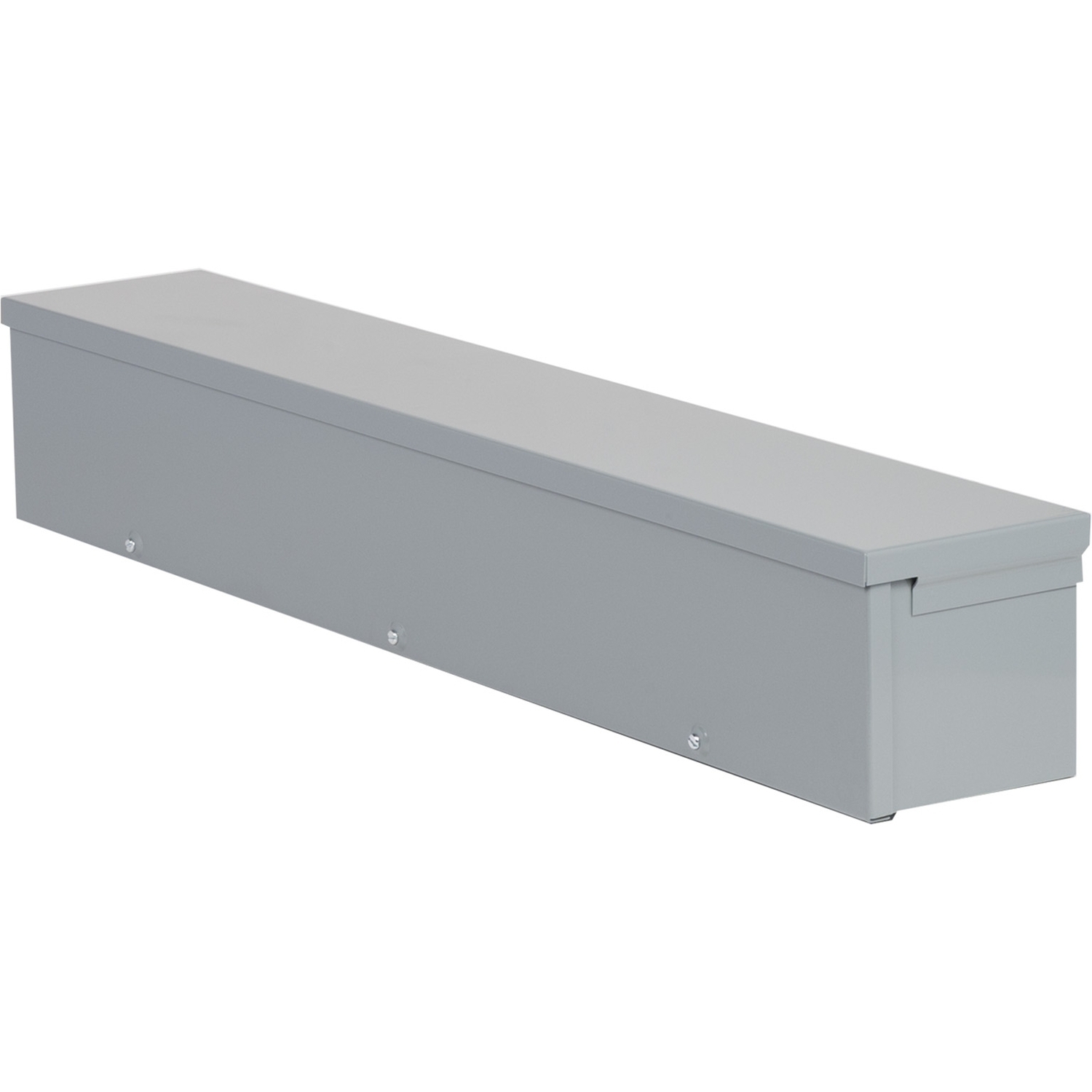 RDB63 Square-Duct Type RDB Wireway Trough, 3 ft L x 6 in W x 6 in H, Removable/Rainproof/Ice/Sleet Proof Cover, Steel