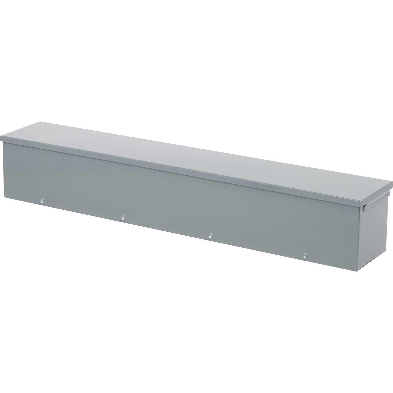 RDB84 Square-Duct Raintight Type RDB Wireway Trough, 4 ft L x 8 in W x 8 in H, Rainproof/Ice/Sleet Proof Cover, 14 ga Steel
