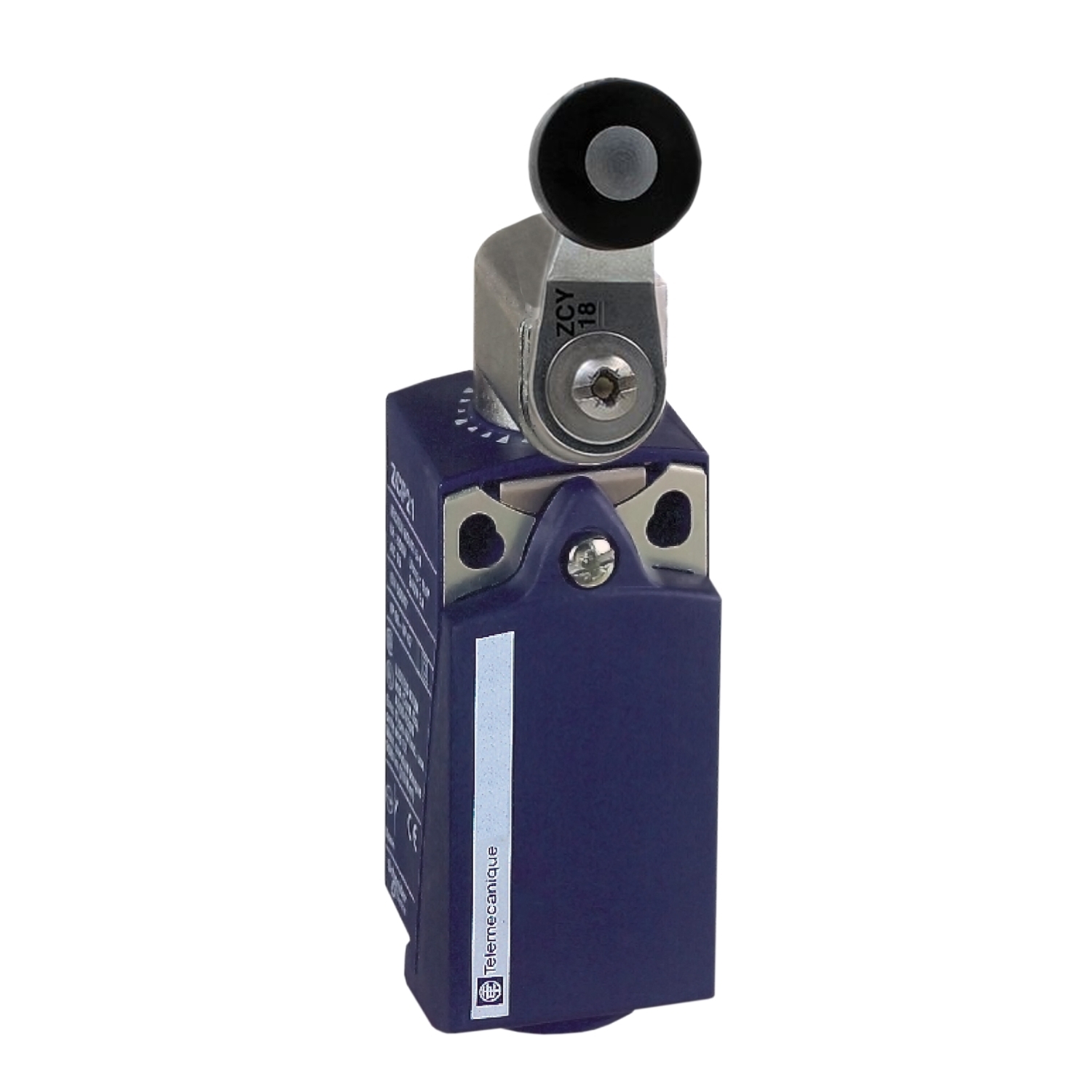 XCKP2118G11 OsiSense Compact Fixed Standard Limit Switch, 240 V AC, 250 V DC, 10 A, Spring Return Roller Lever Arm Actuator, 1NO-1NC Contact, 2 Poles