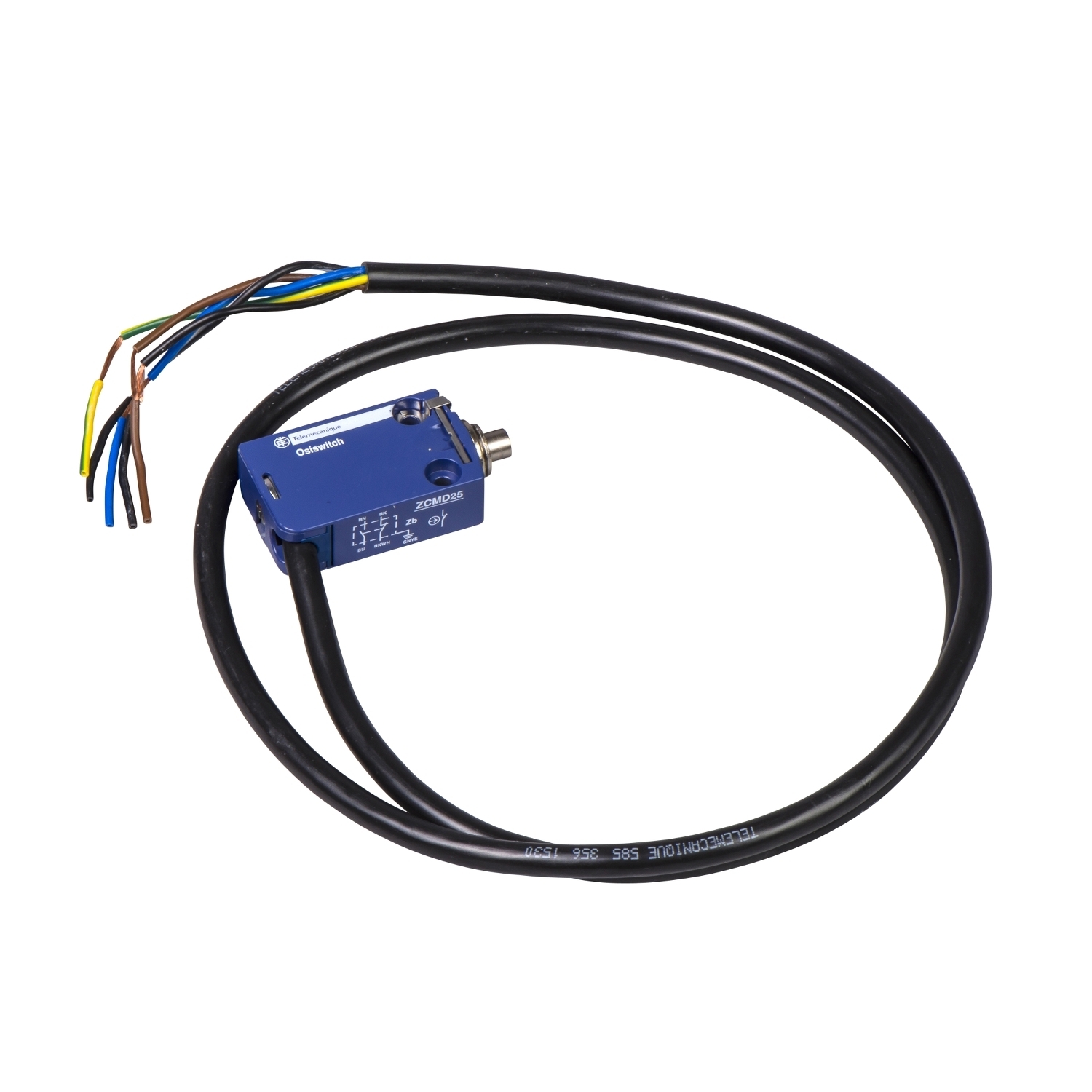 XCMD2110L2 OsiSense XCMD Standard Linear Plunger Actuated Limit Switch, 240 V AC/250 V DC, 6 A, Top Push Rod Plunger Actuator, 1NO-1NC Contact, 2 Poles