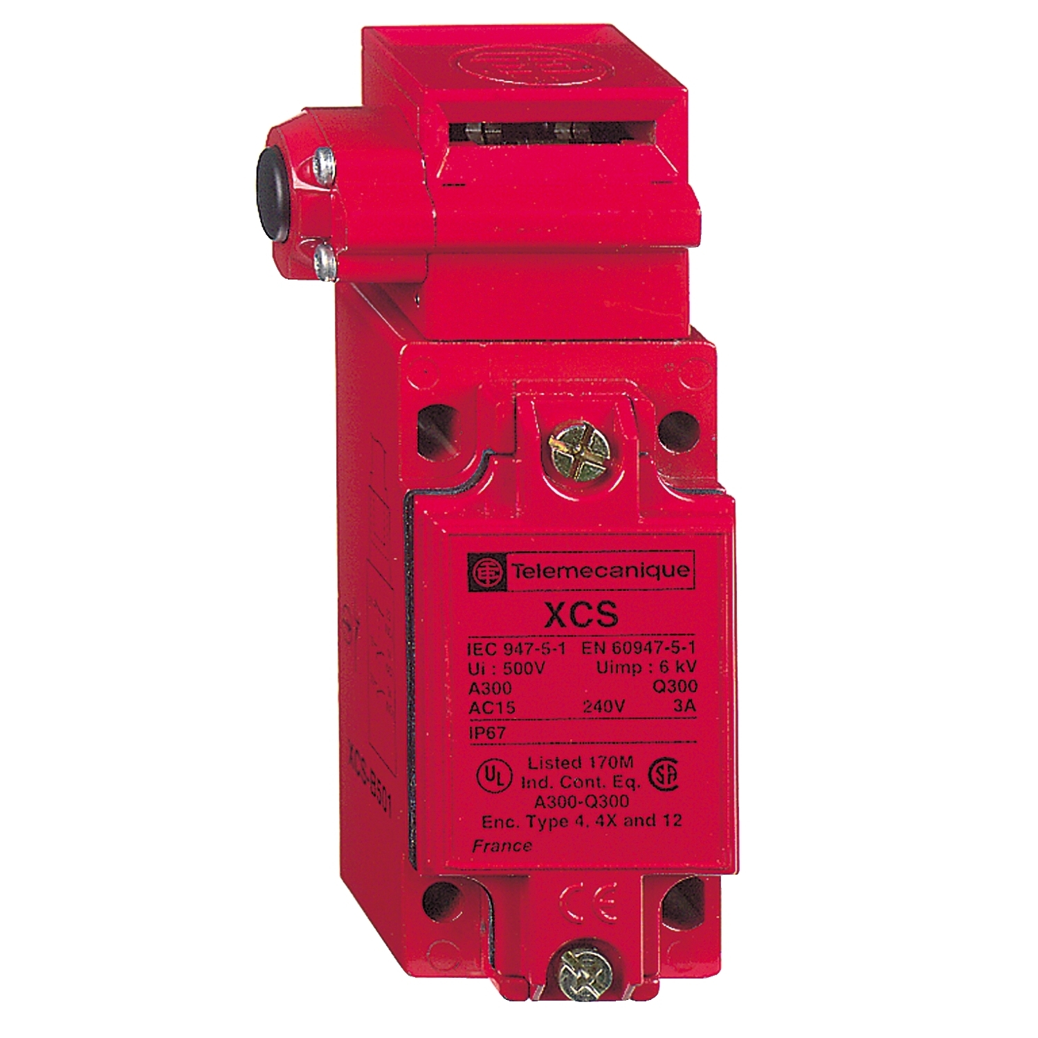 XCSB703 Preventa XCSB Safety Interlock Switch, 300 V AC, 10 A, 3 Poles