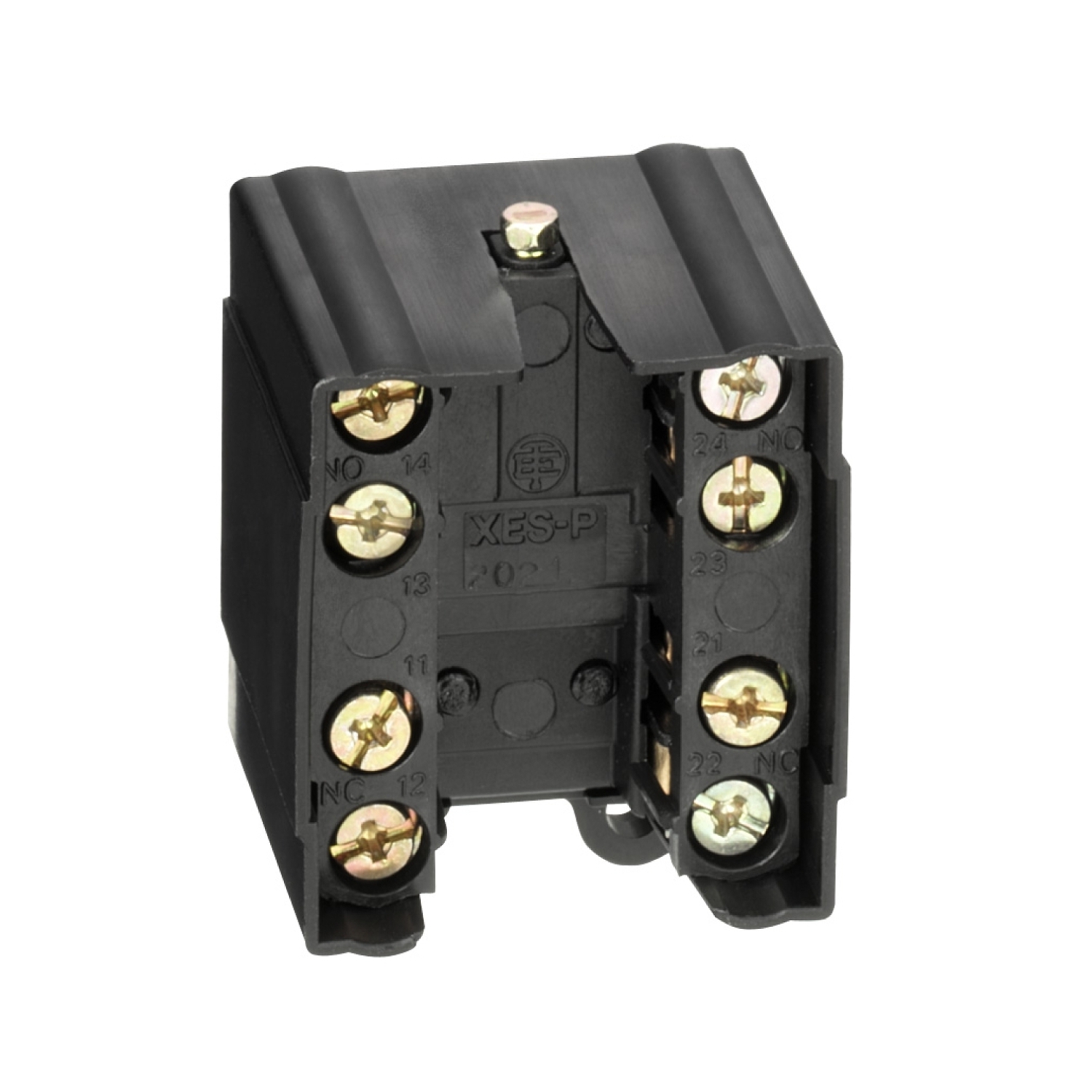 XESP2021 OsiSense 2-Pole Non-Plug-In Limit Switch Contact Block, 2NO-2NC Contact, For Use With XCKJ Series Standard Format Limit Switch, 10 A at 600 V AC Contact