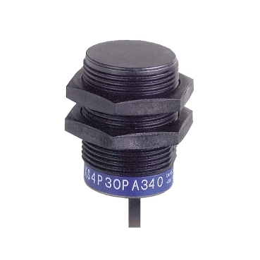 XS4P30PA340 OsiSense XS Fixed Cylindrical Proximity Sensor With Reverse Polarity Protection, Inductive, PNP Output, 1NO Contact, 10 to 36/12 to 24 V DC